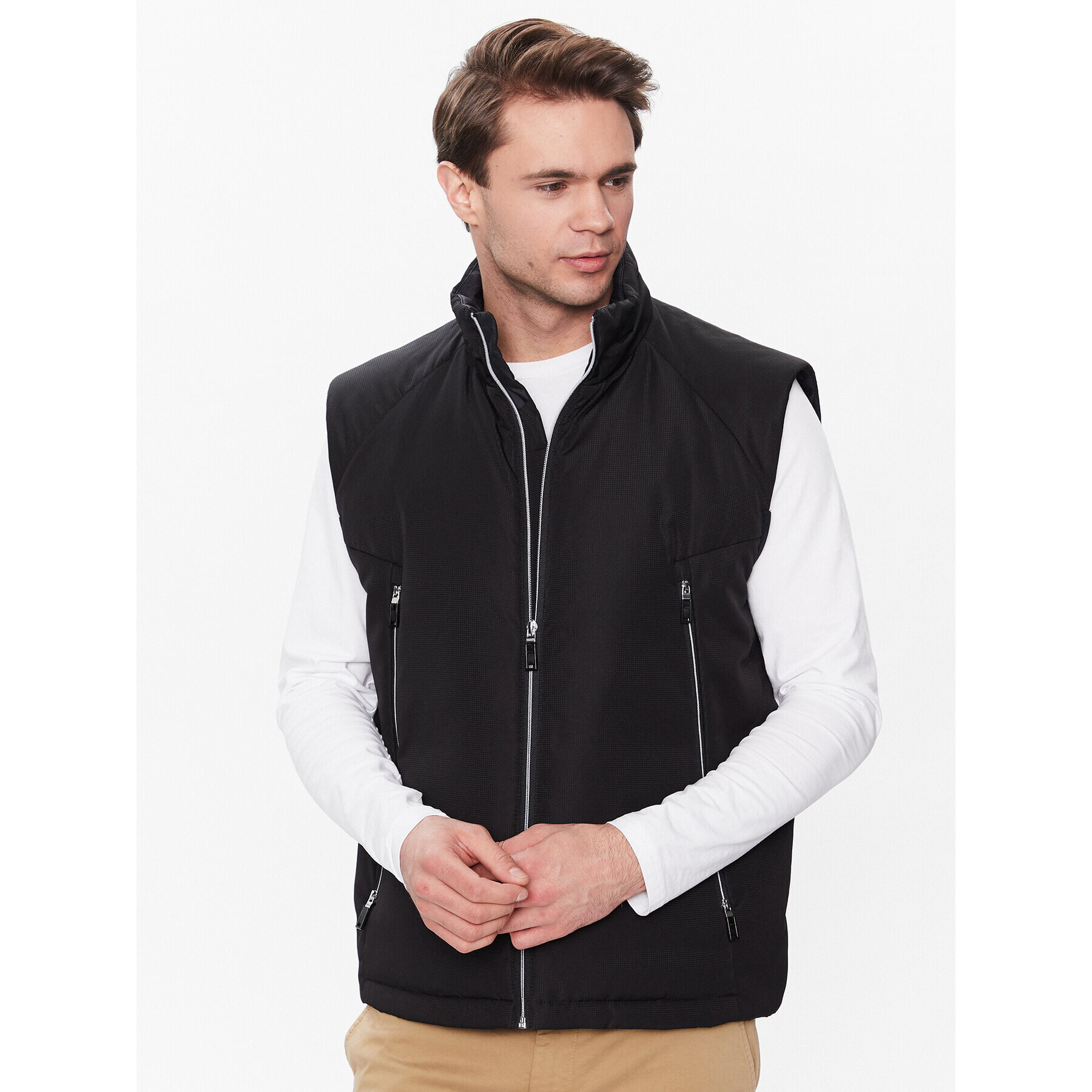 Boss Преходно яке 50482326 Черен Regular Fit - Pepit.bg