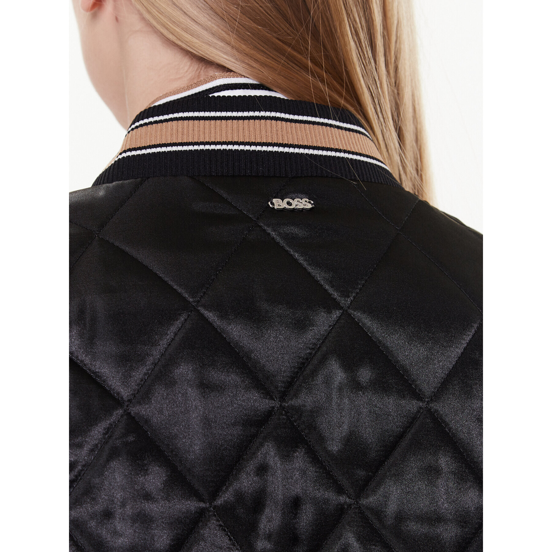 Boss Яке бомбър Jesata 50483747 Черен Oversize - Pepit.bg