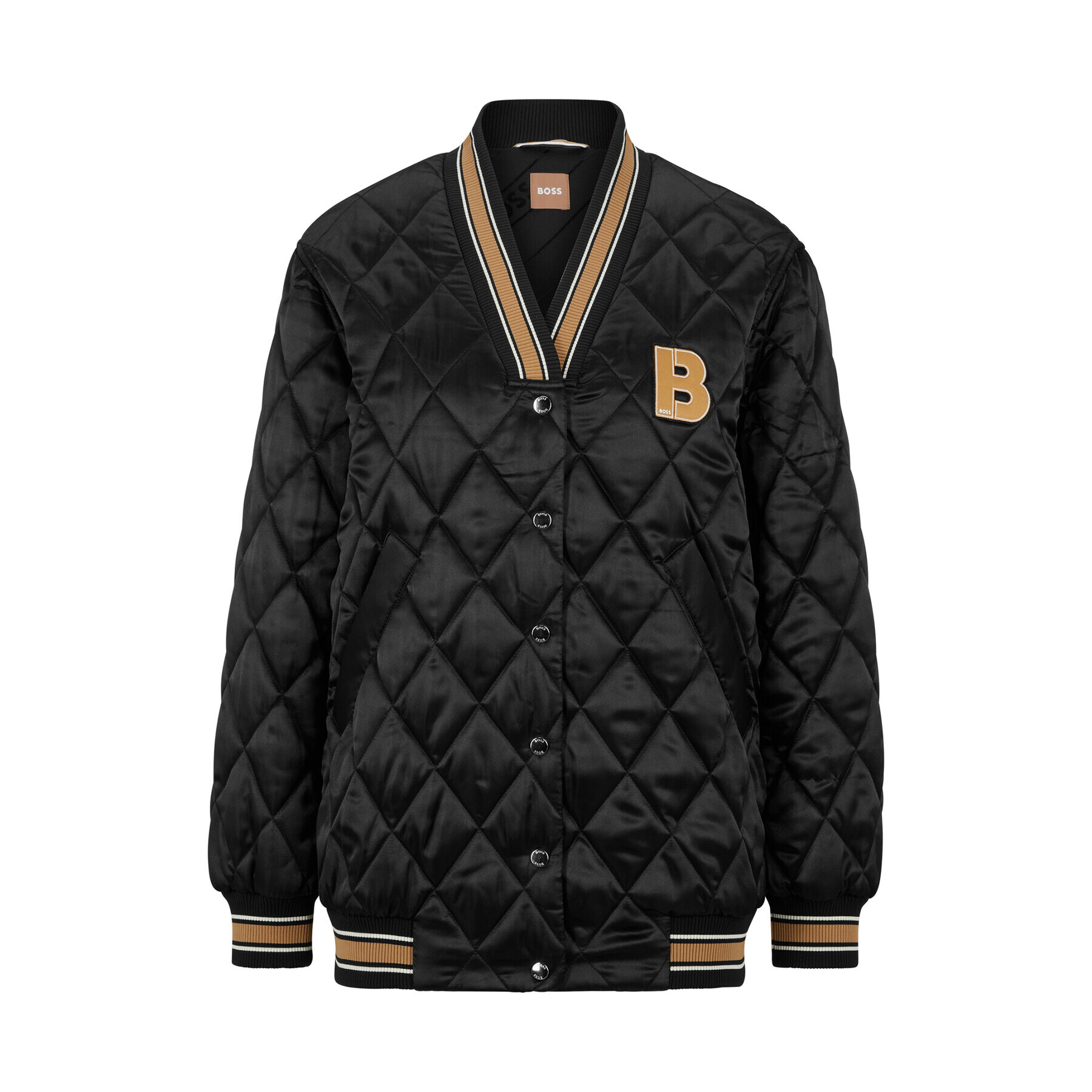 Boss Яке бомбър Jesata 50483747 Черен Oversize - Pepit.bg