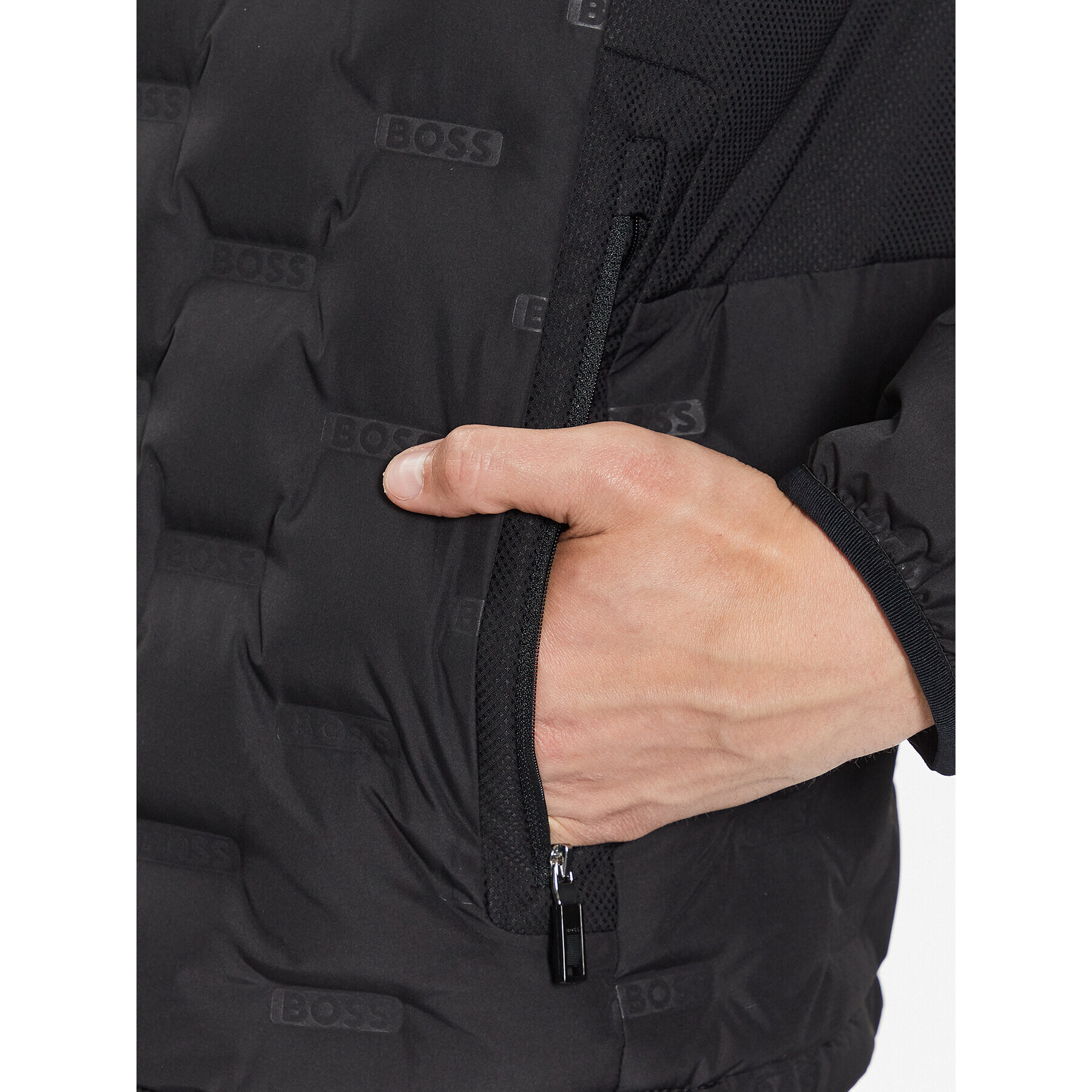 Boss Преходно яке 50485935 Черен Regular Fit - Pepit.bg