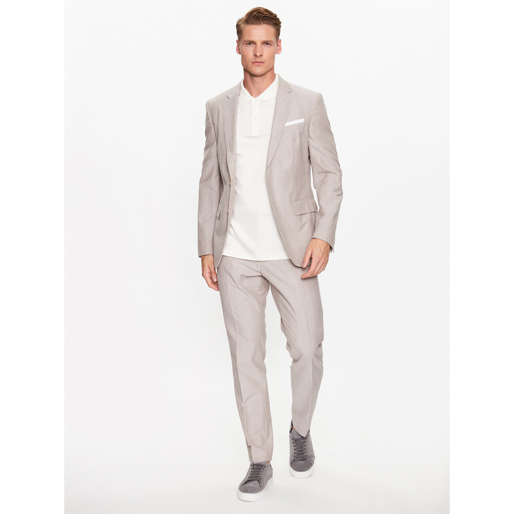 Boss Сако 50489400 Бежов Slim Fit - Pepit.bg