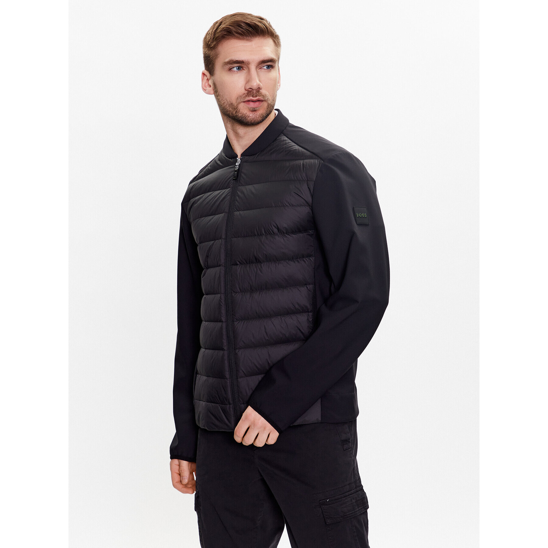 Boss Преходно яке 50491904 Черен Regular Fit - Pepit.bg