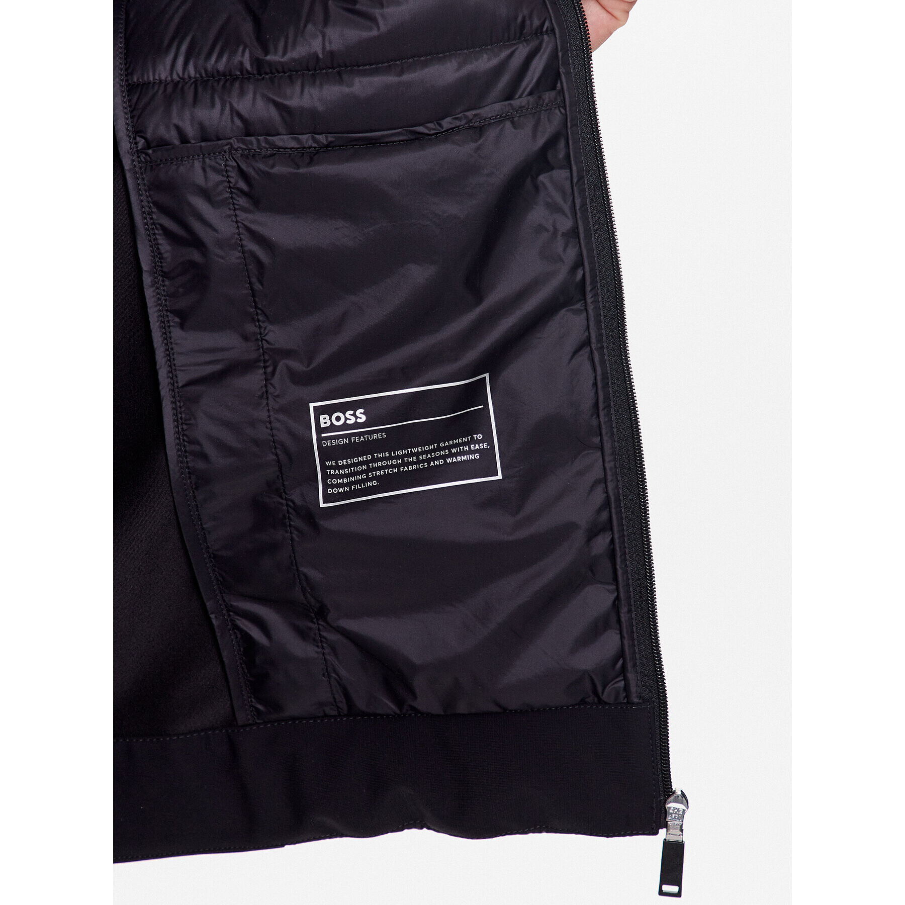 Boss Преходно яке 50491904 Черен Regular Fit - Pepit.bg
