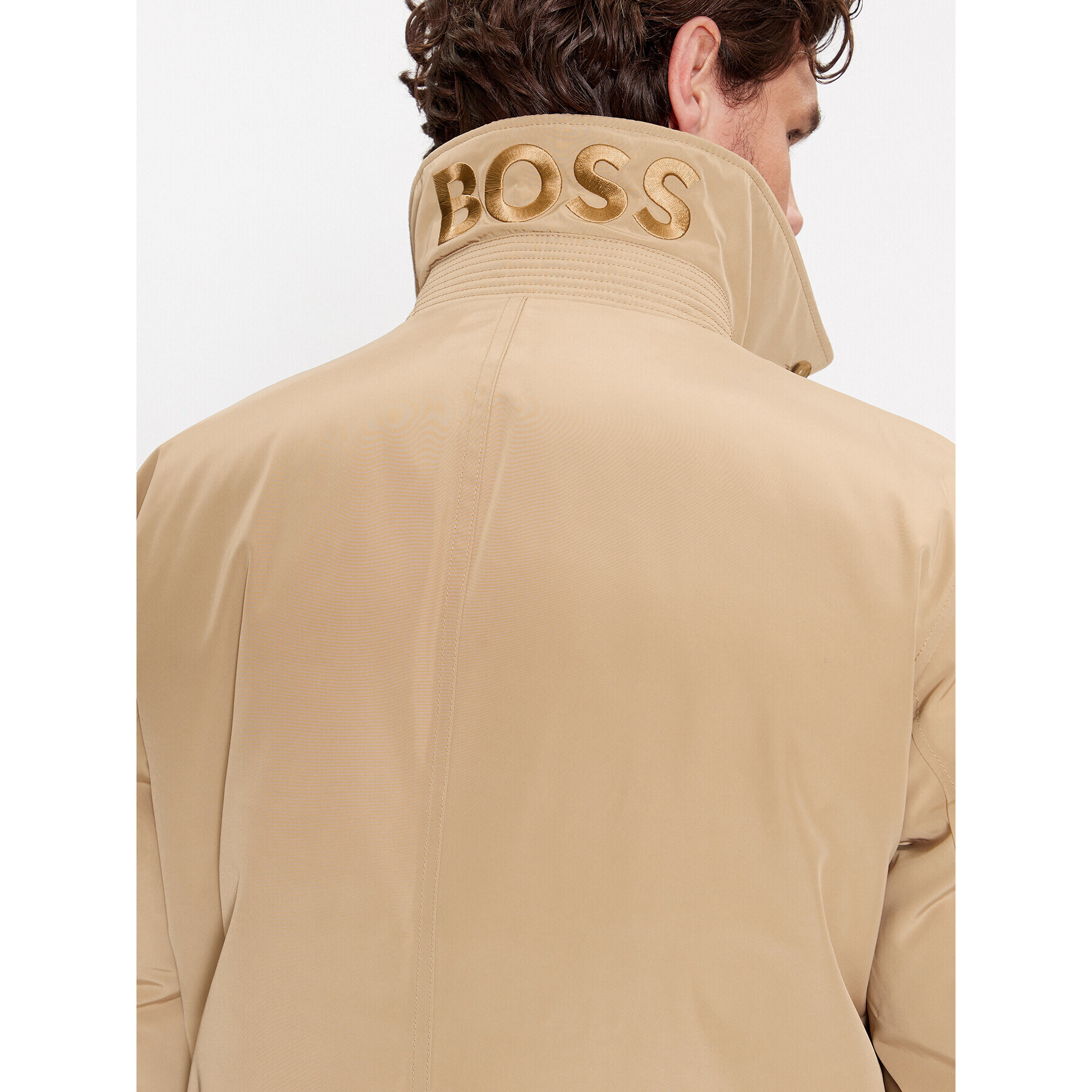 Boss Преходно яке Calliano 50498199 Бежов Regular Fit - Pepit.bg