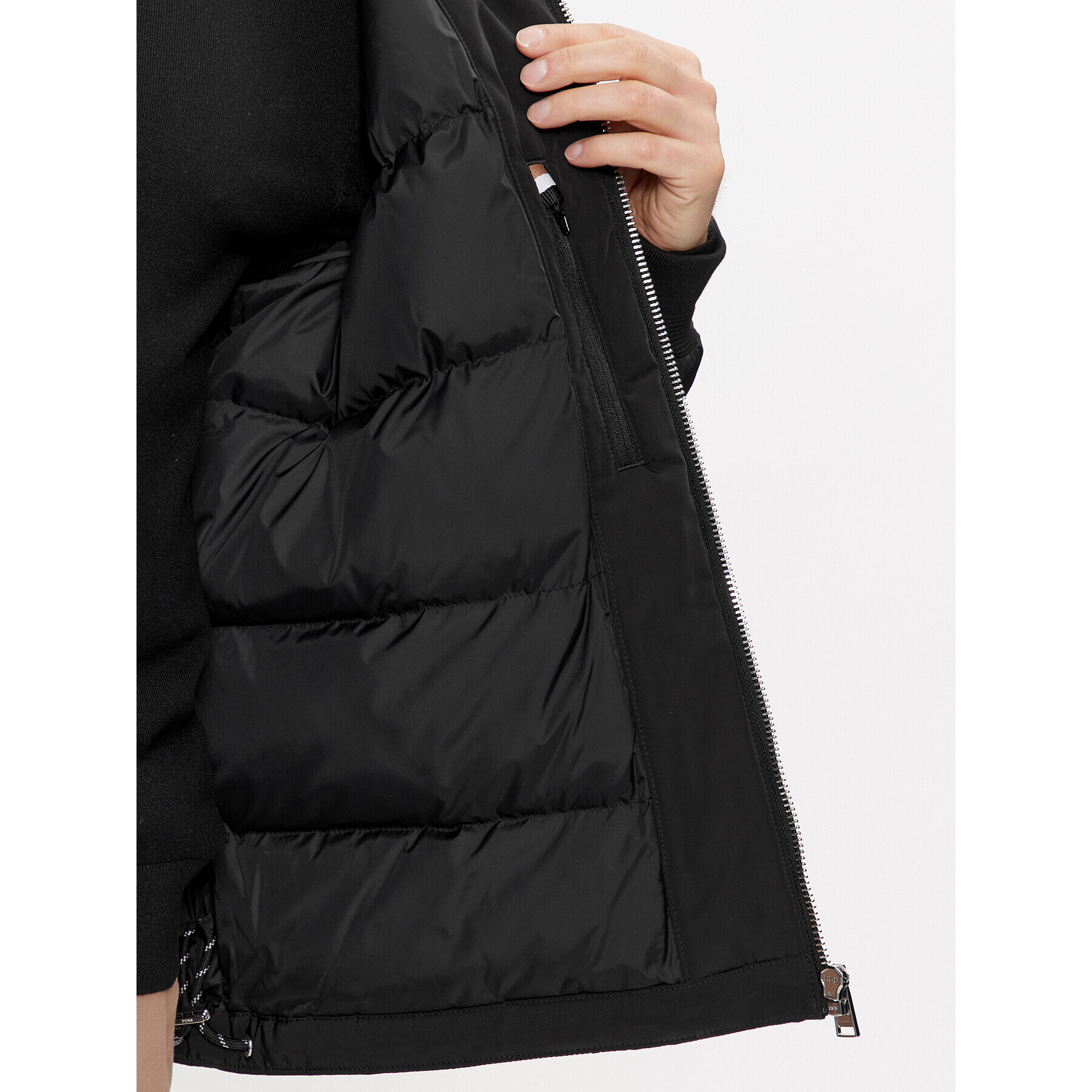 Boss Преходно яке Calliano 50498199 Черен Regular Fit - Pepit.bg