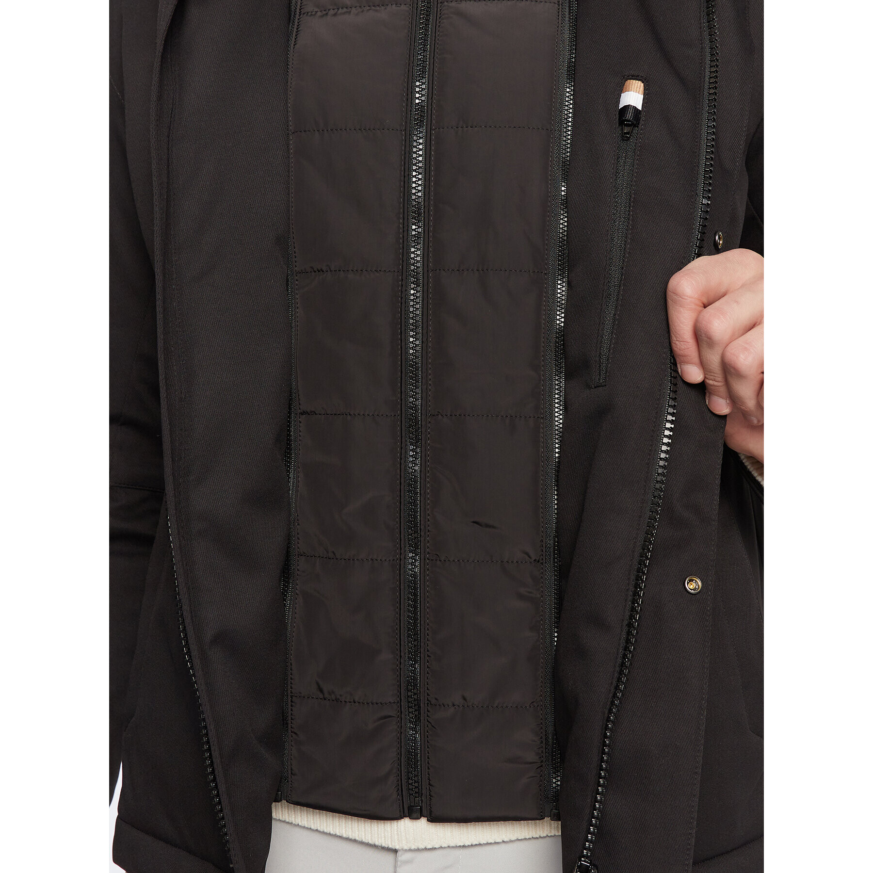 Boss Преходно яке Cundel 50481131 Черен Regular Fit - Pepit.bg