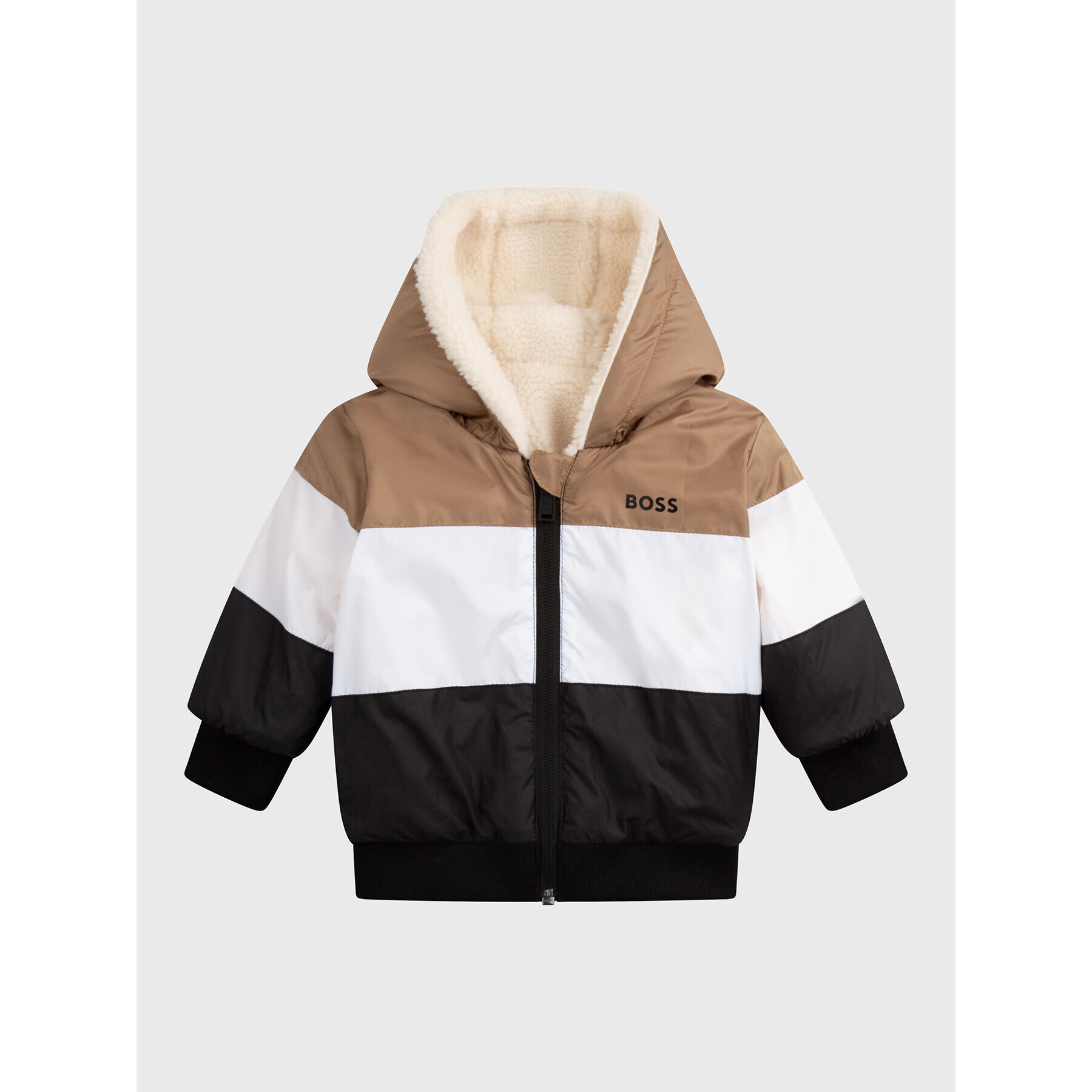 Boss Преходно яке J06250 S Бежов Regular Fit - Pepit.bg