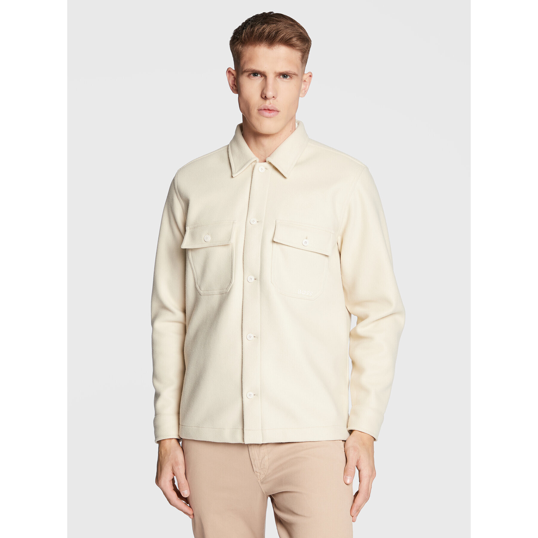 Boss Преходно яке Lovvo 50476051 Бежов Regular Fit - Pepit.bg