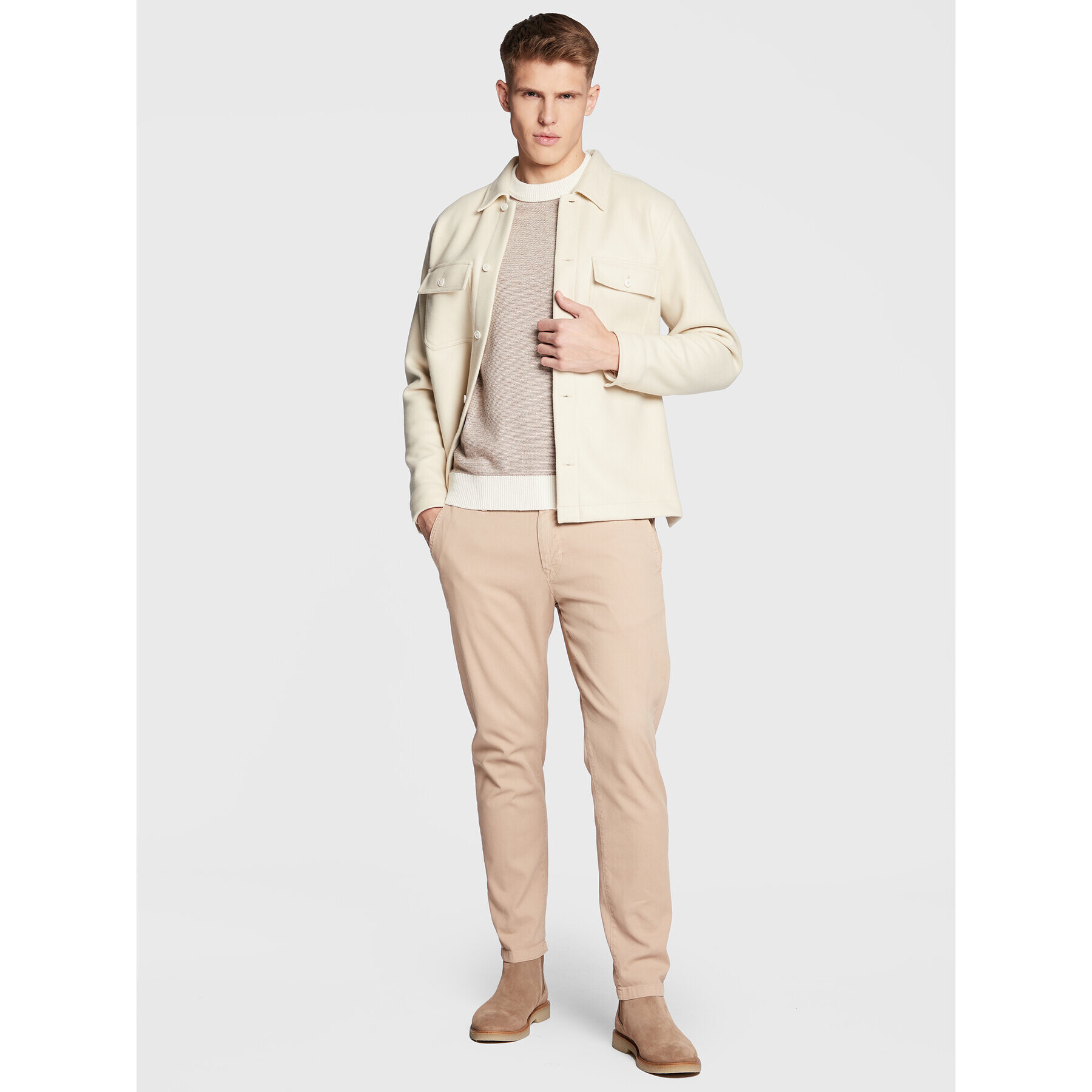 Boss Преходно яке Lovvo 50476051 Бежов Regular Fit - Pepit.bg
