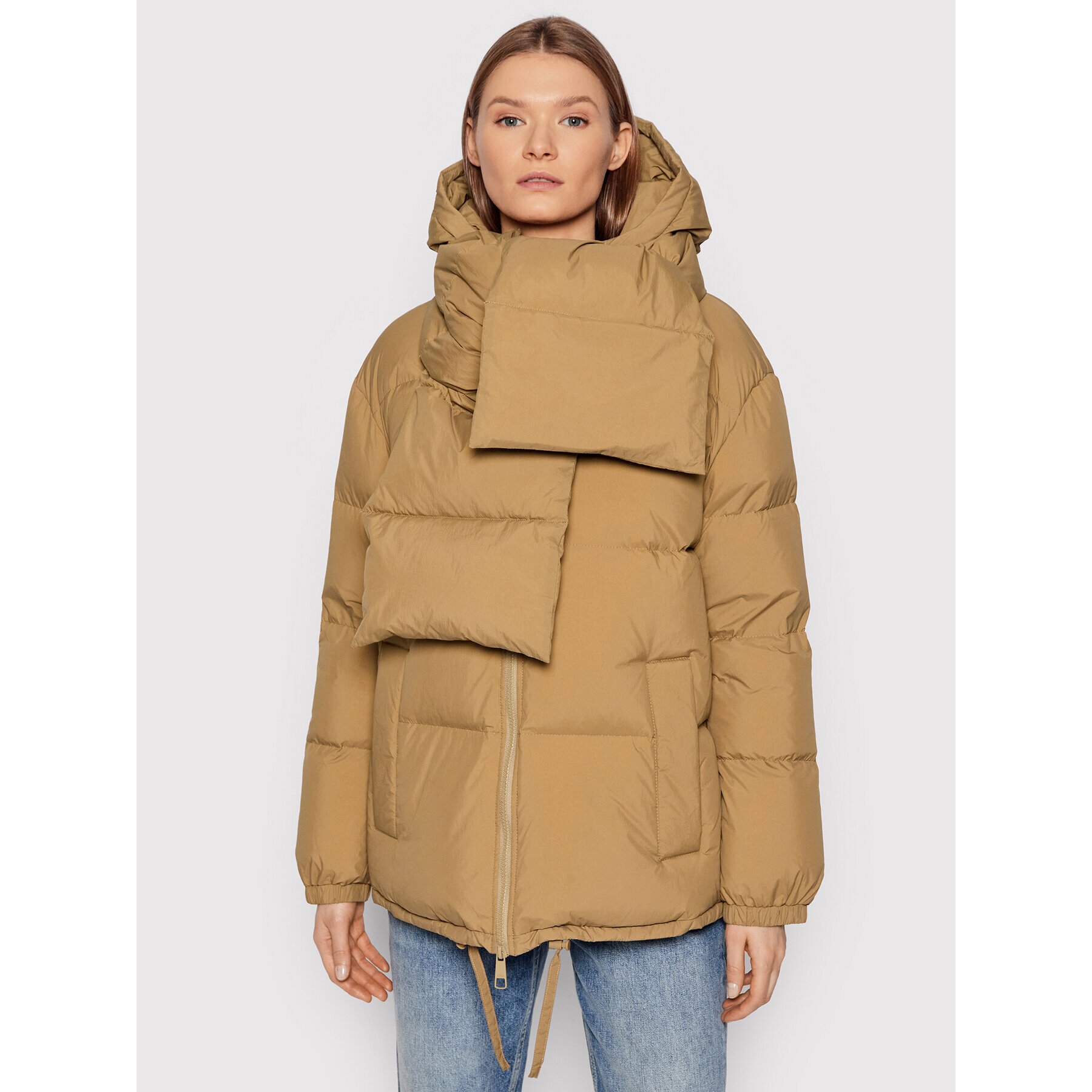 Boss Пухено яке C_Patinara 50457983 Кафяв Regular Fit - Pepit.bg