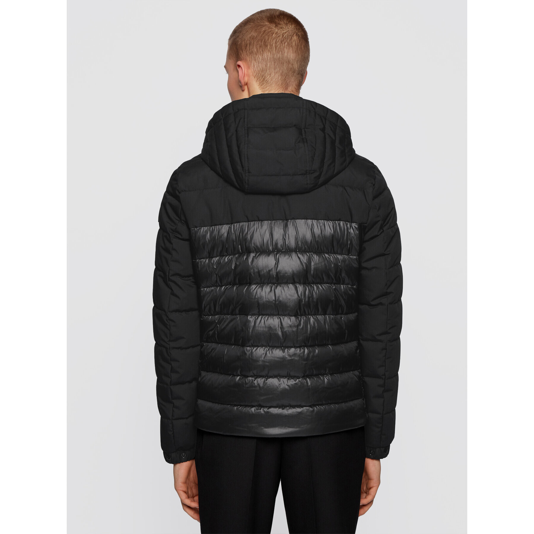 Boss Пухено яке Cerano 50444501 Черен Regular Fit - Pepit.bg