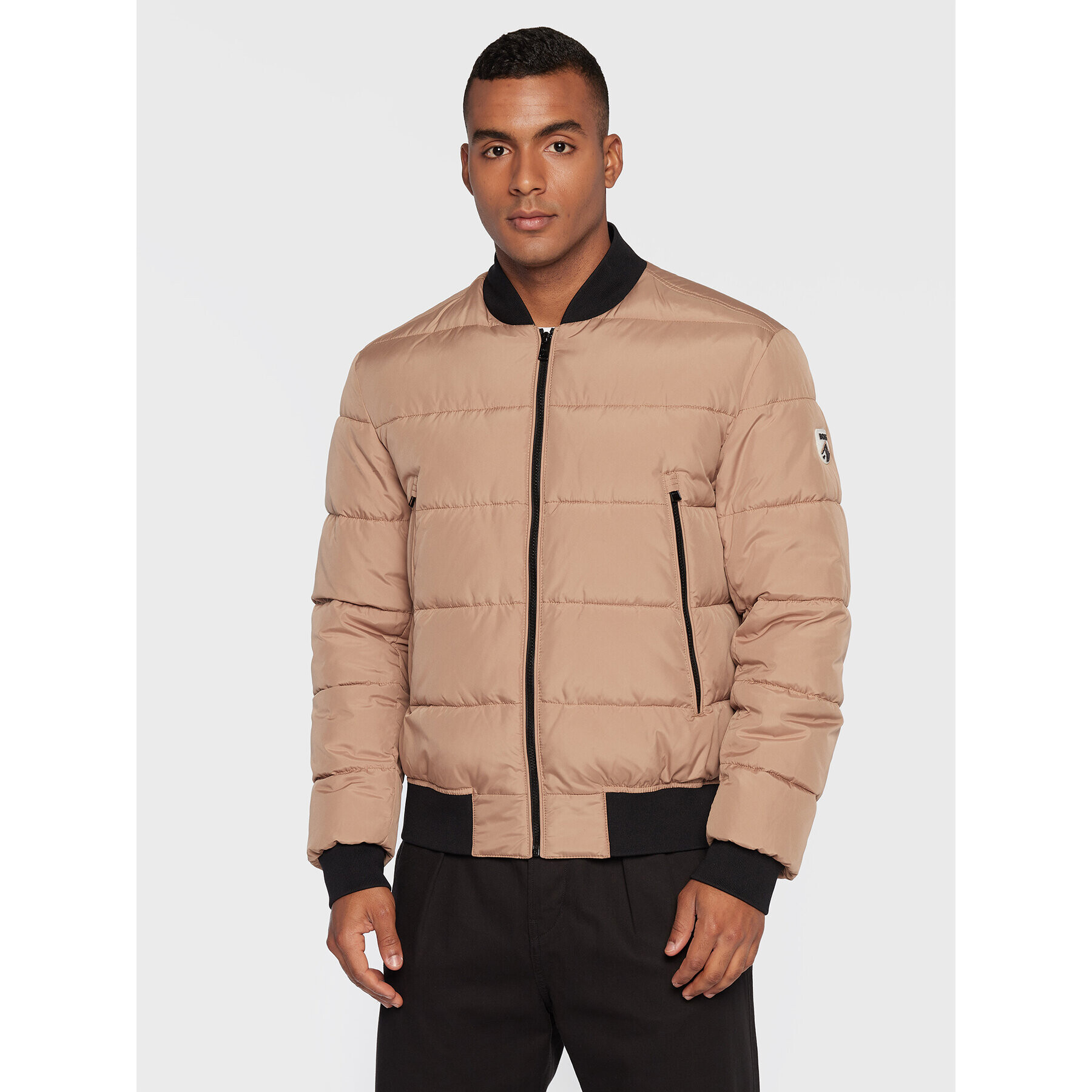 Boss Пухено яке Corbett 50477648 Кафяв Regular Fit - Pepit.bg