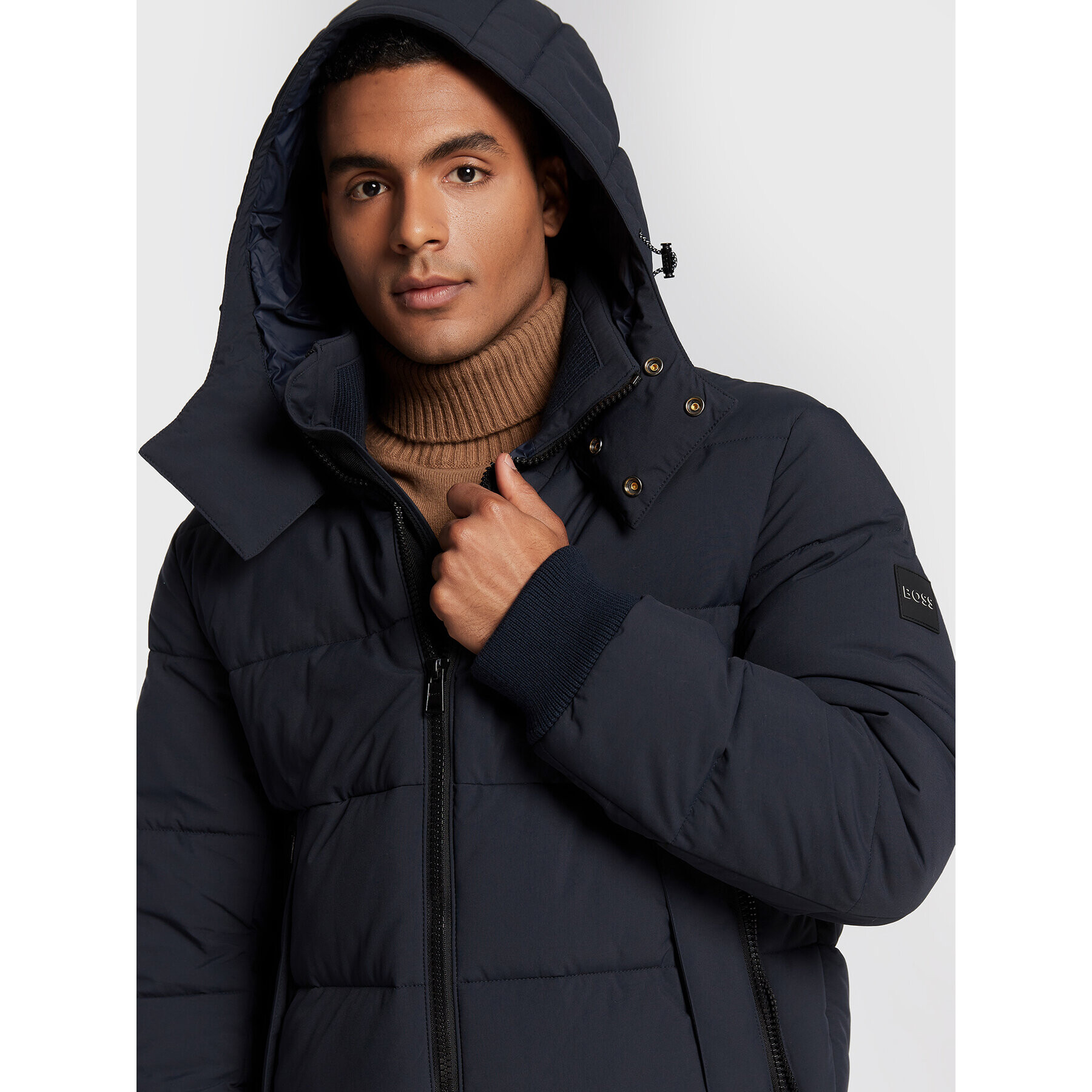 Boss Пухено яке Corleon1 50478378 Тъмносин Regular Fit - Pepit.bg