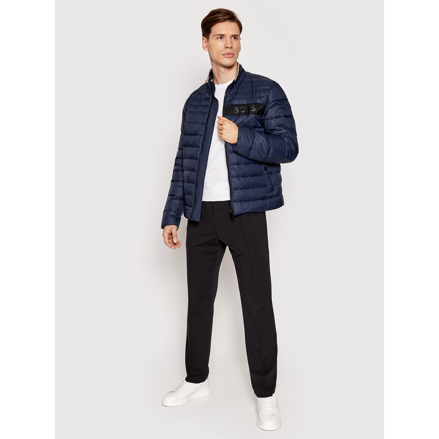 Boss Пухено яке Darolus 50464308 Тъмносин Regular Fit - Pepit.bg