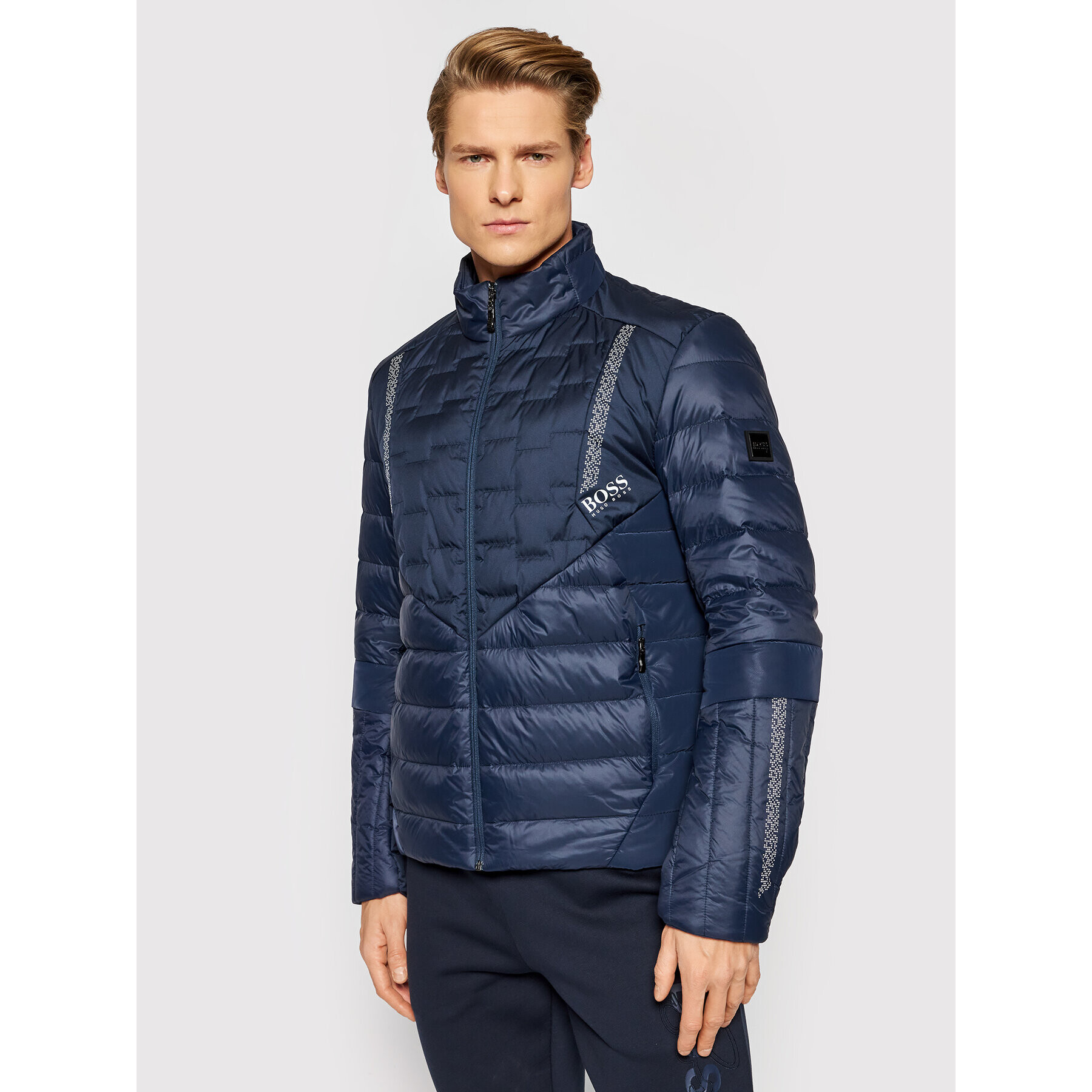 Boss Пухено яке J_Marson 50454958 Тъмносин Regular Fit - Pepit.bg