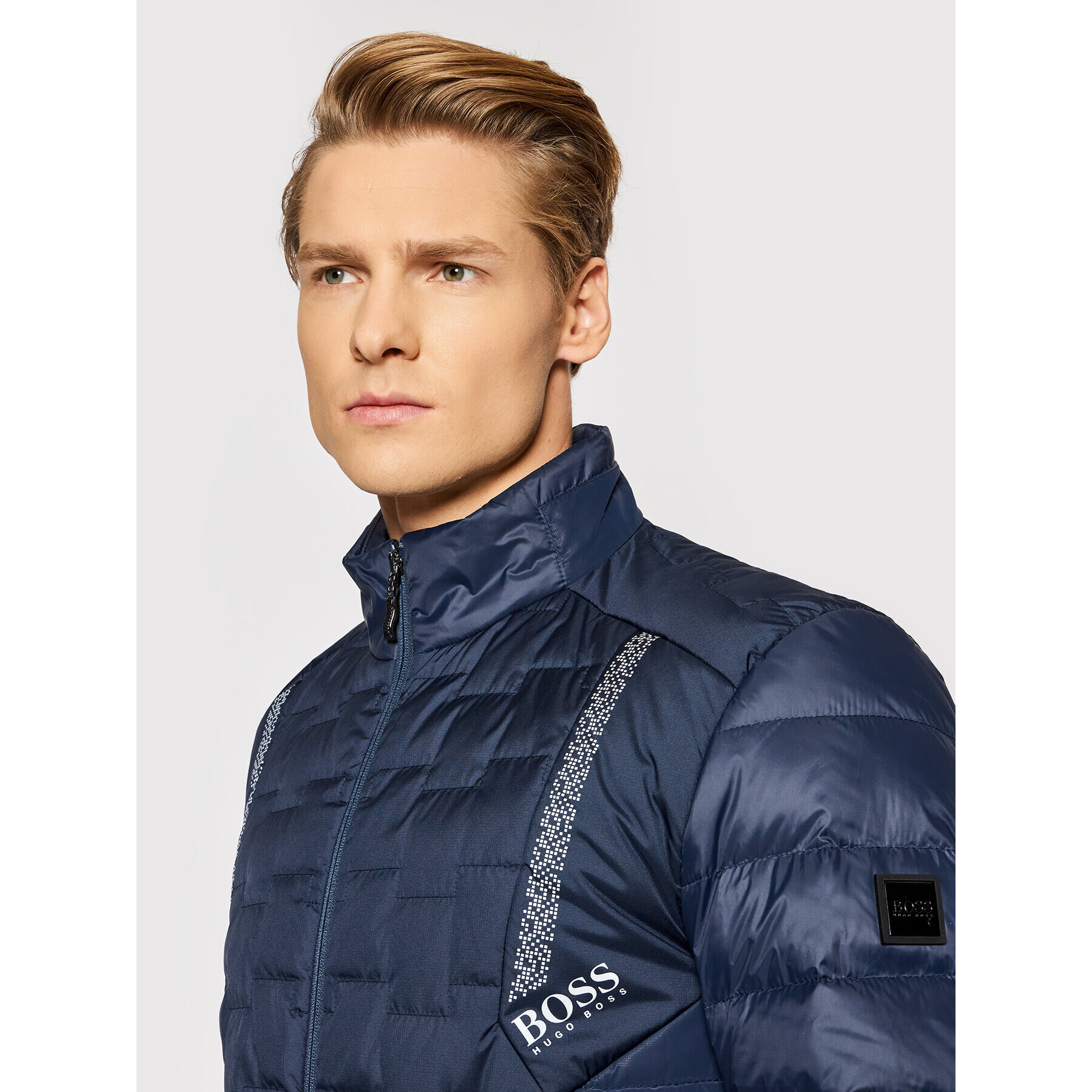 Boss Пухено яке J_Marson 50454958 Тъмносин Regular Fit - Pepit.bg
