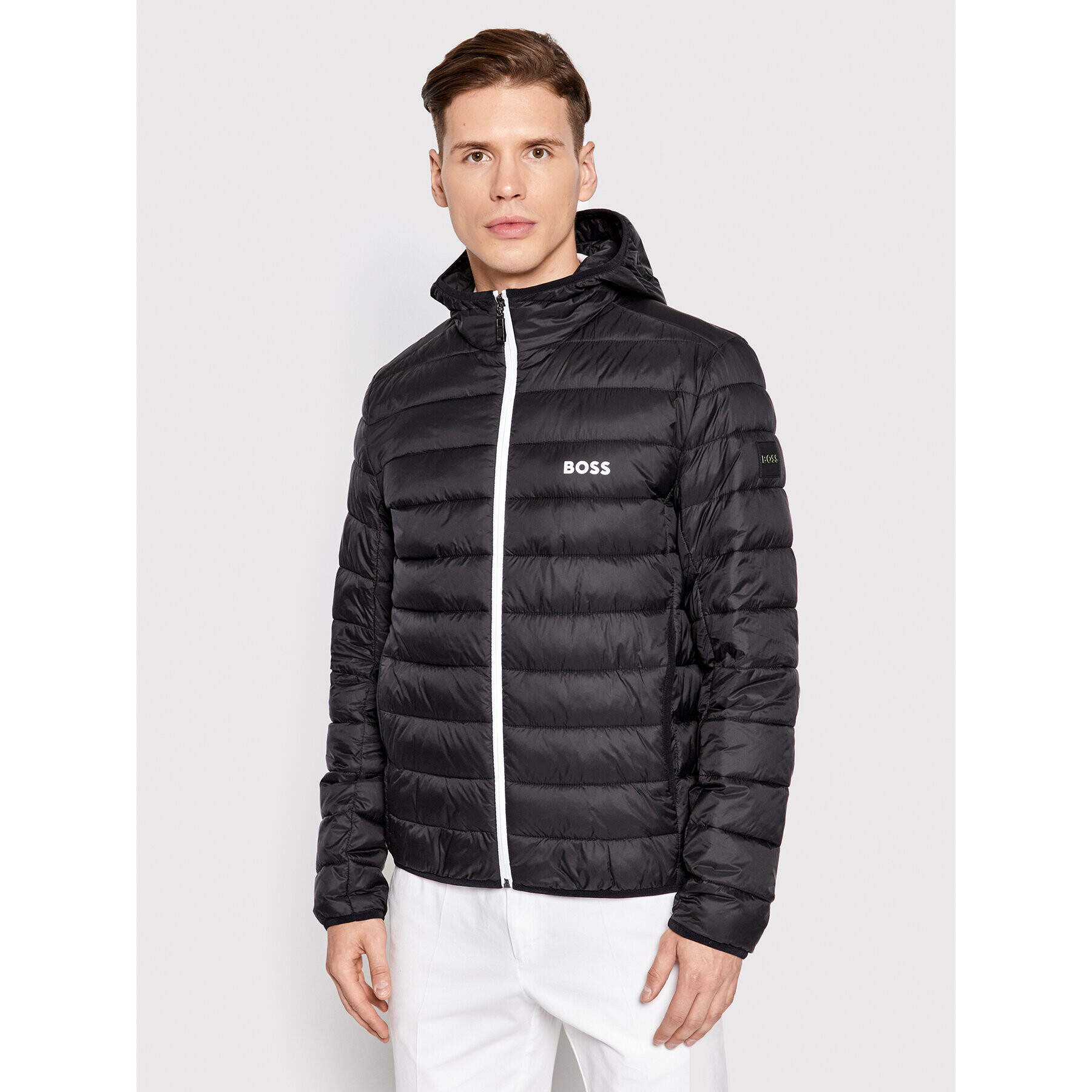 Boss Пухено яке J_Thor 50472472 Черен Regular Fit - Pepit.bg