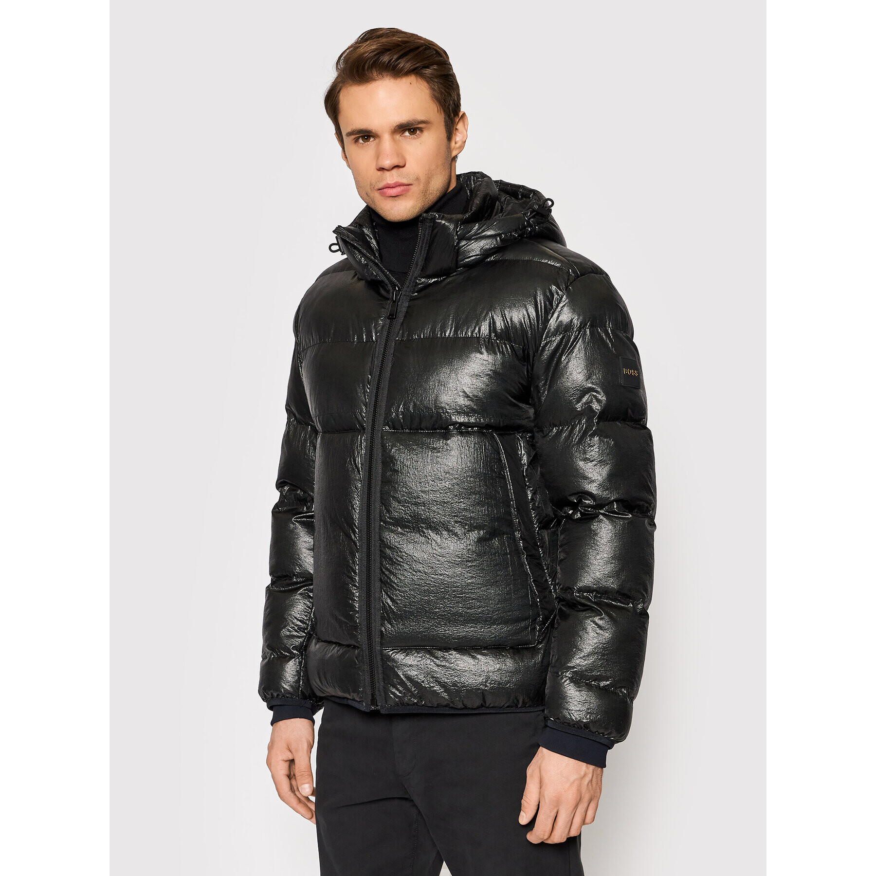 Boss Пухено яке Omnio-D 50460751 Черен Regular Fit - Pepit.bg