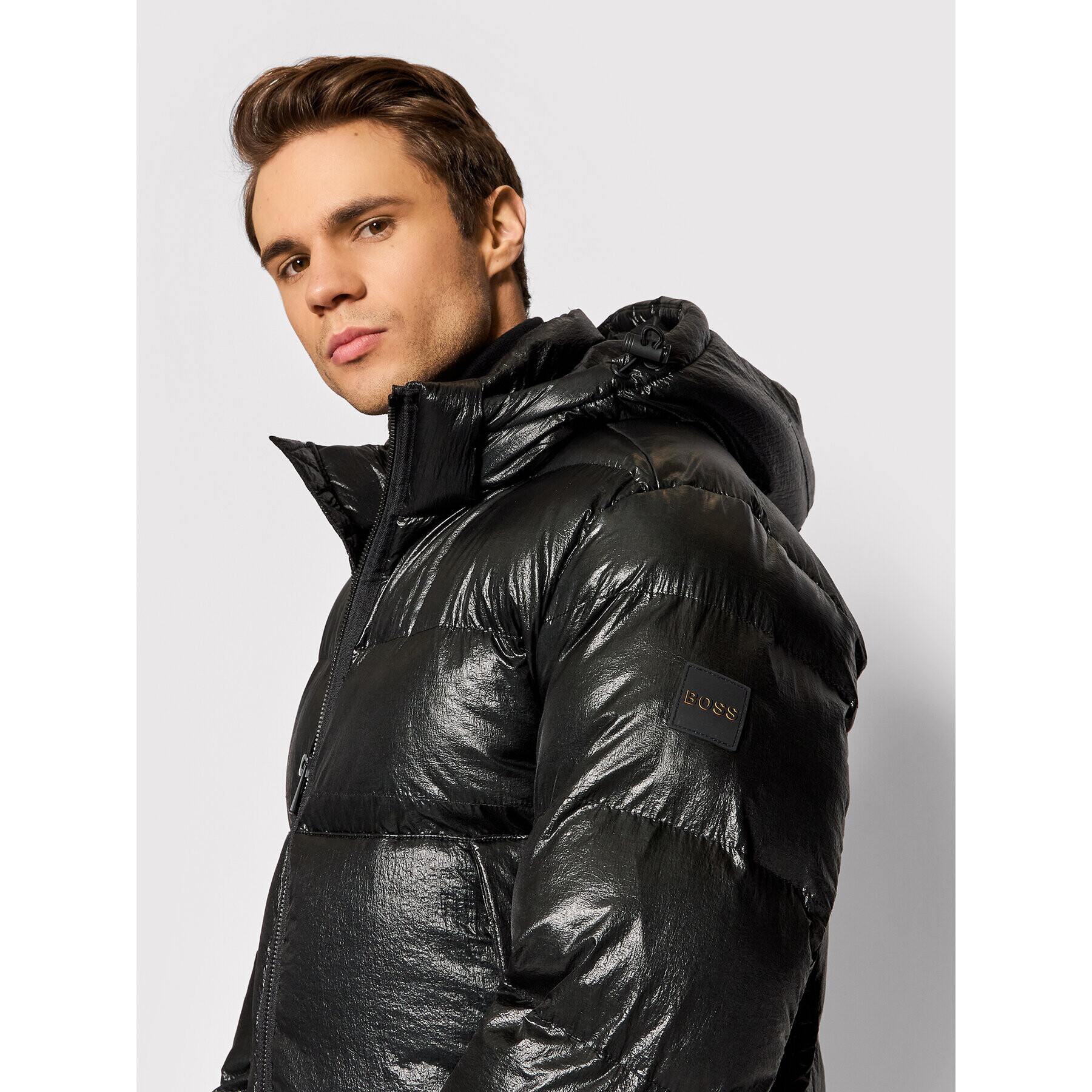 Boss Пухено яке Omnio-D 50460751 Черен Regular Fit - Pepit.bg