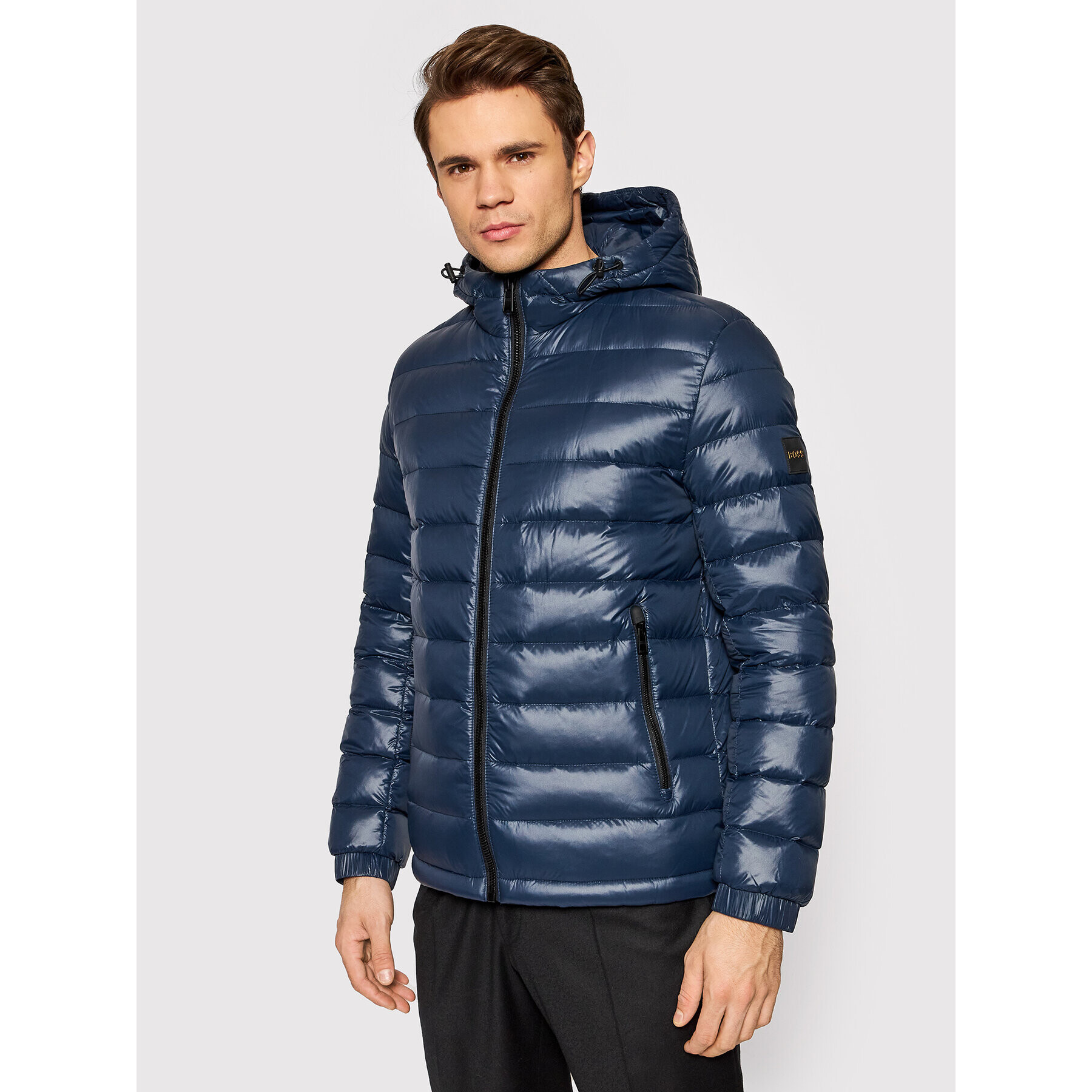 Boss Пухено яке Oswizz2 50459414 Тъмносин Regular Fit - Pepit.bg