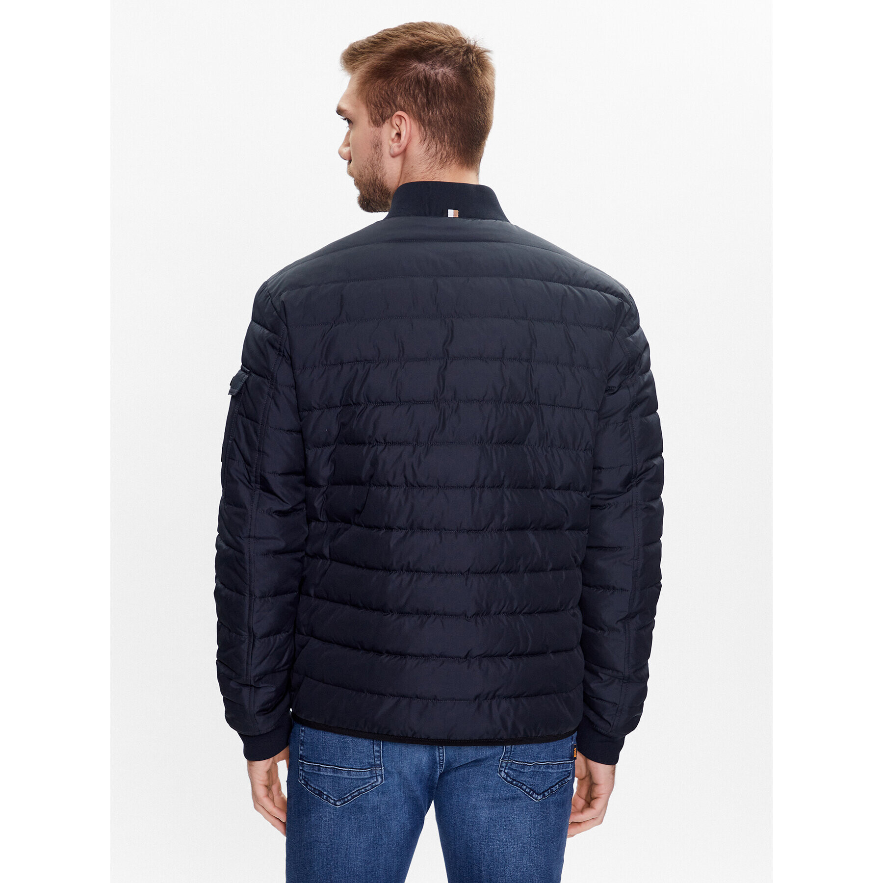 Boss Пухено яке 50487055 Тъмносин Regular Fit - Pepit.bg