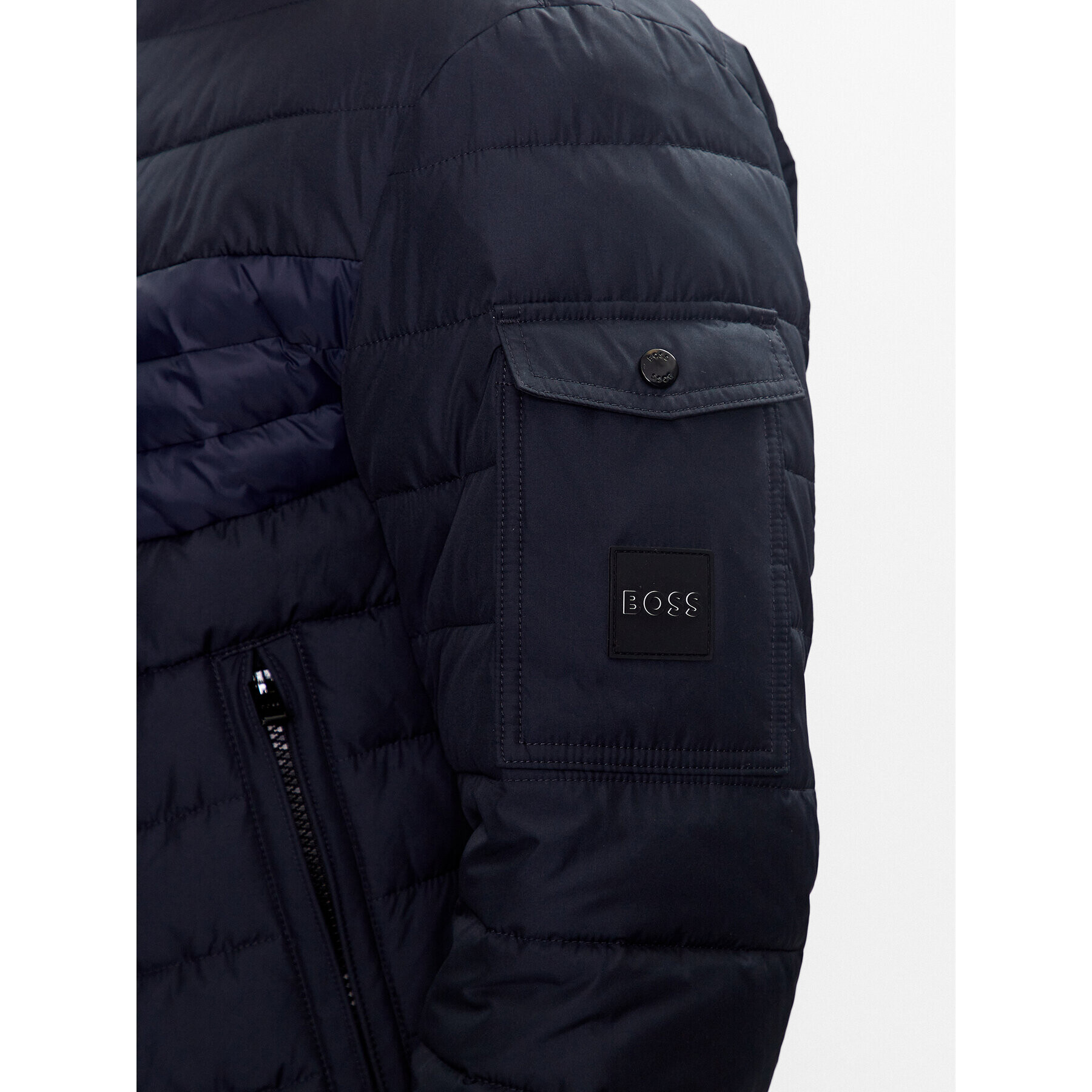 Boss Пухено яке 50487055 Тъмносин Regular Fit - Pepit.bg