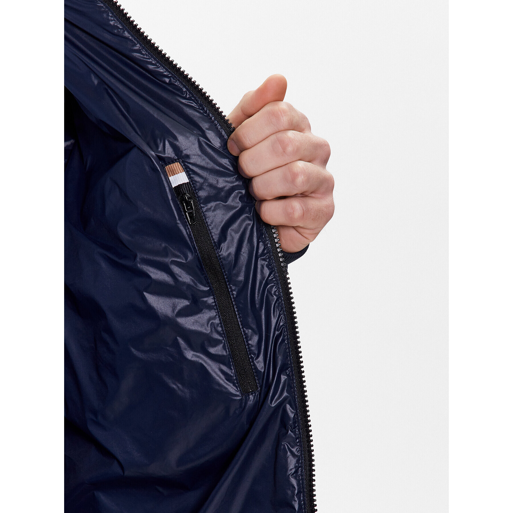 Boss Пухено яке 50487055 Тъмносин Regular Fit - Pepit.bg
