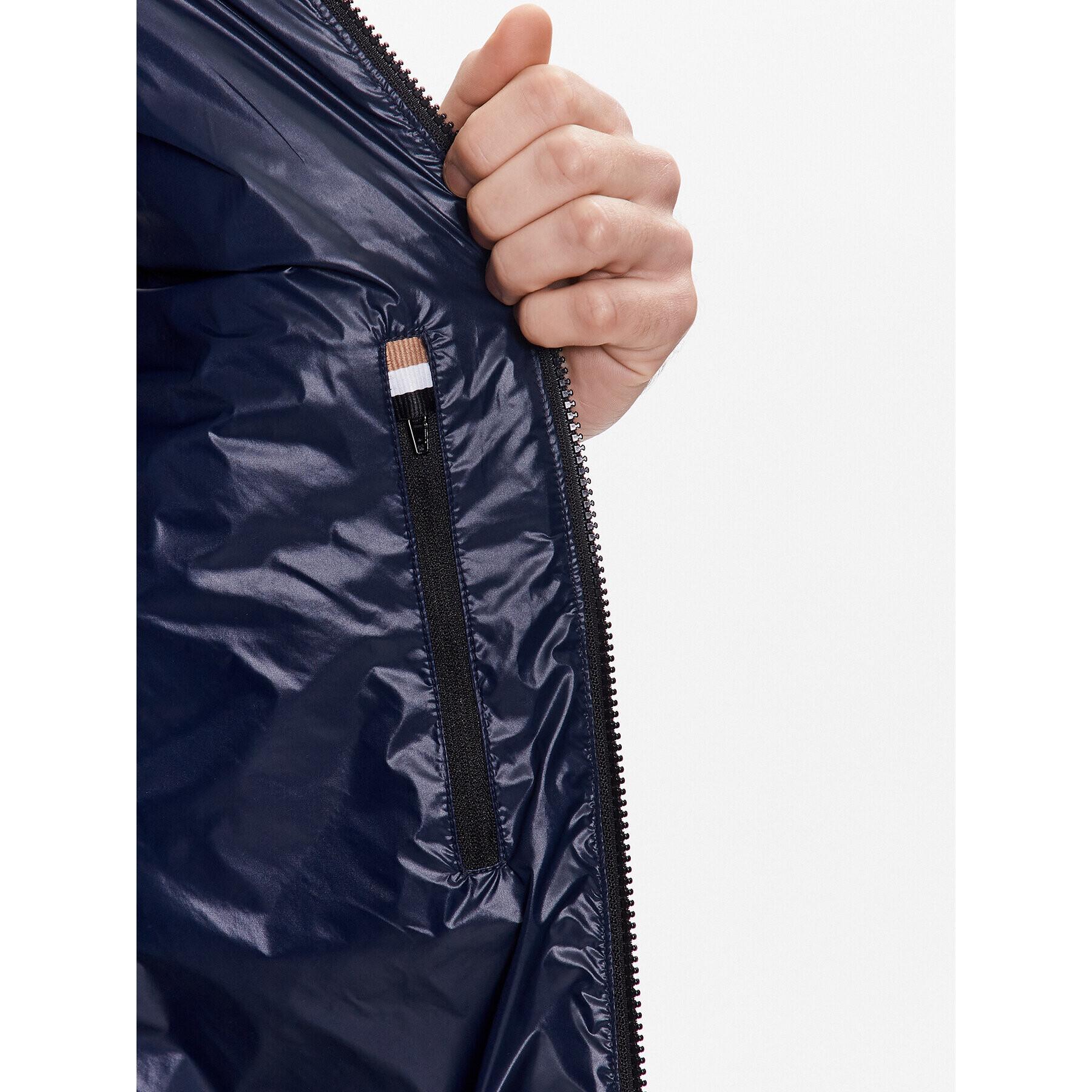 Boss Пухено яке 50488272 Тъмносин Regular Fit - Pepit.bg