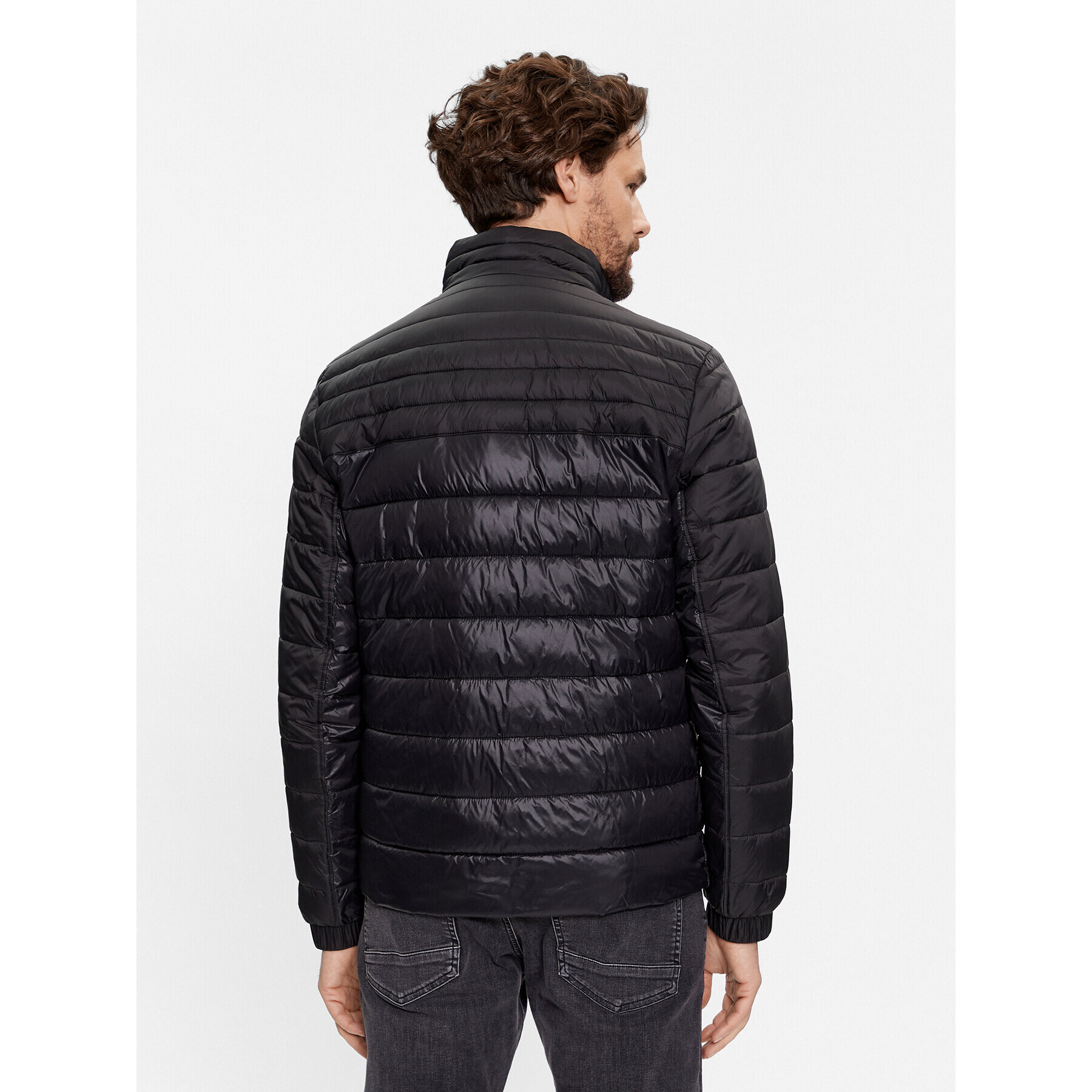 Boss Пухено яке 50496766 Черен Regular Fit - Pepit.bg