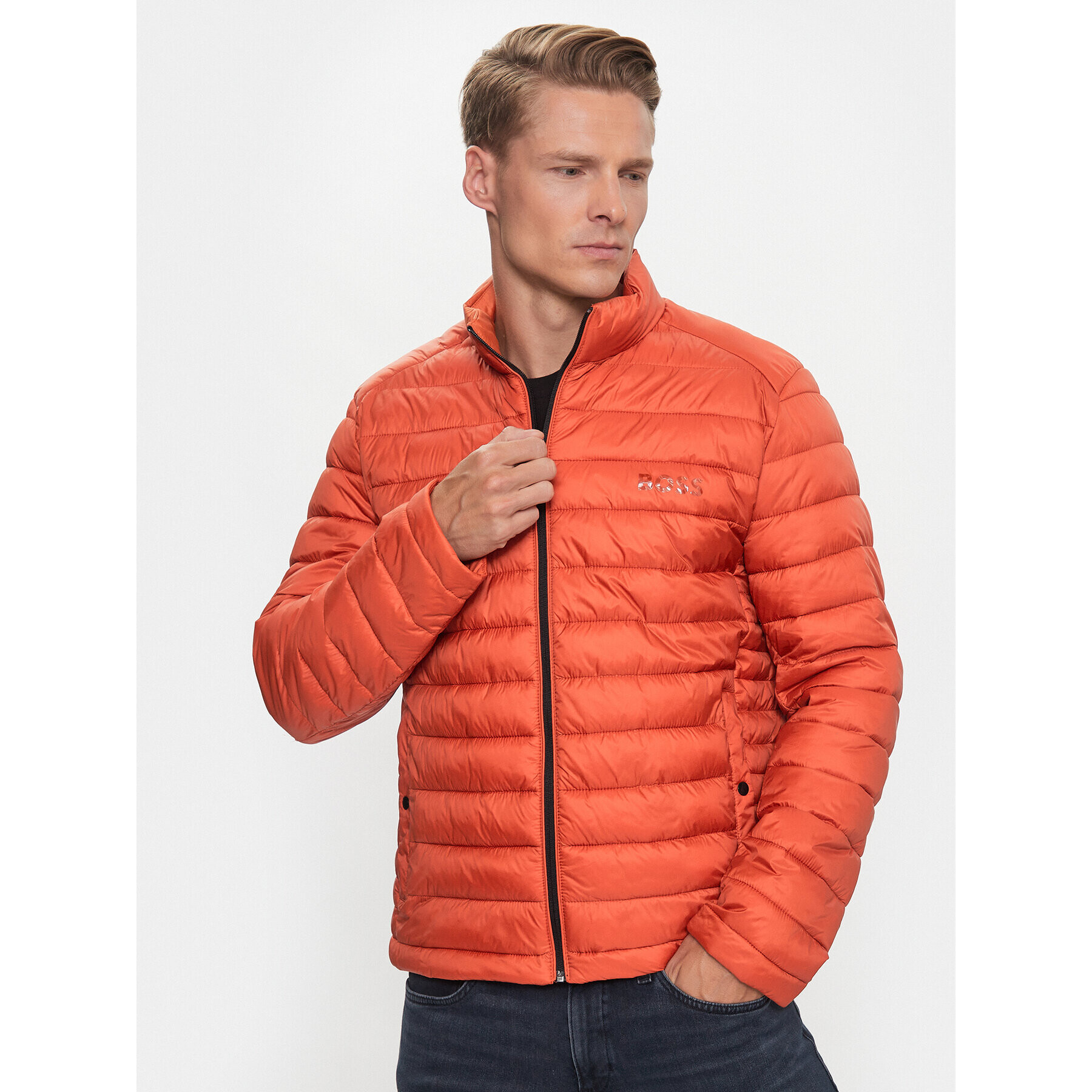 Boss Пухено яке Calanos 50481548 Оранжев Regular Fit - Pepit.bg