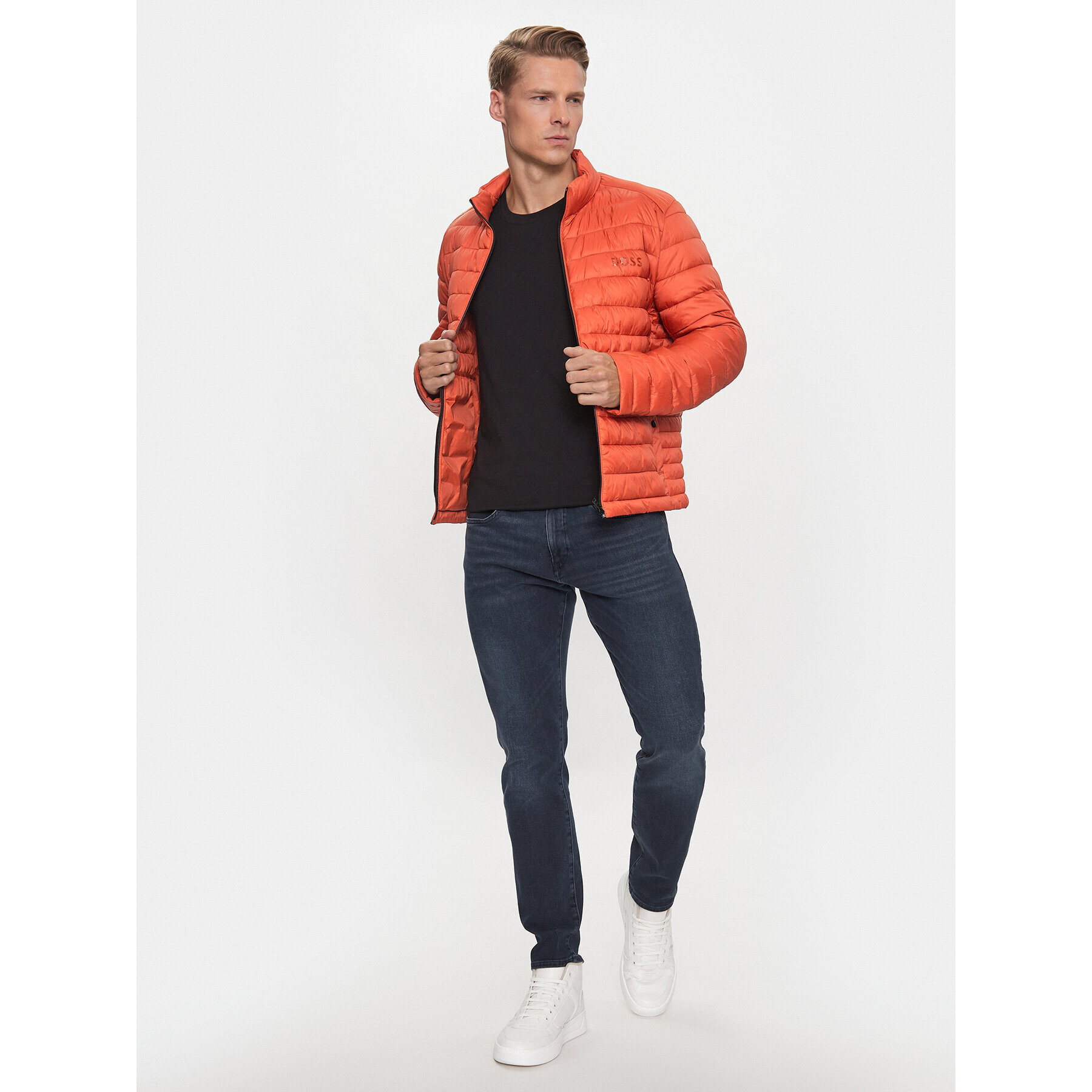 Boss Пухено яке Calanos 50481548 Оранжев Regular Fit - Pepit.bg
