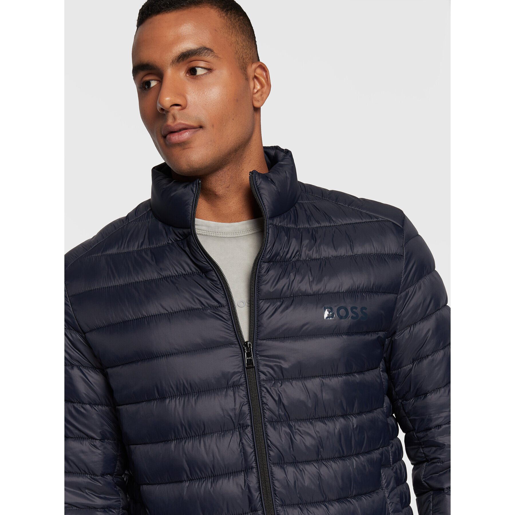 Boss Пухено яке Calanos 50481548 Тъмносин Regular Fit - Pepit.bg