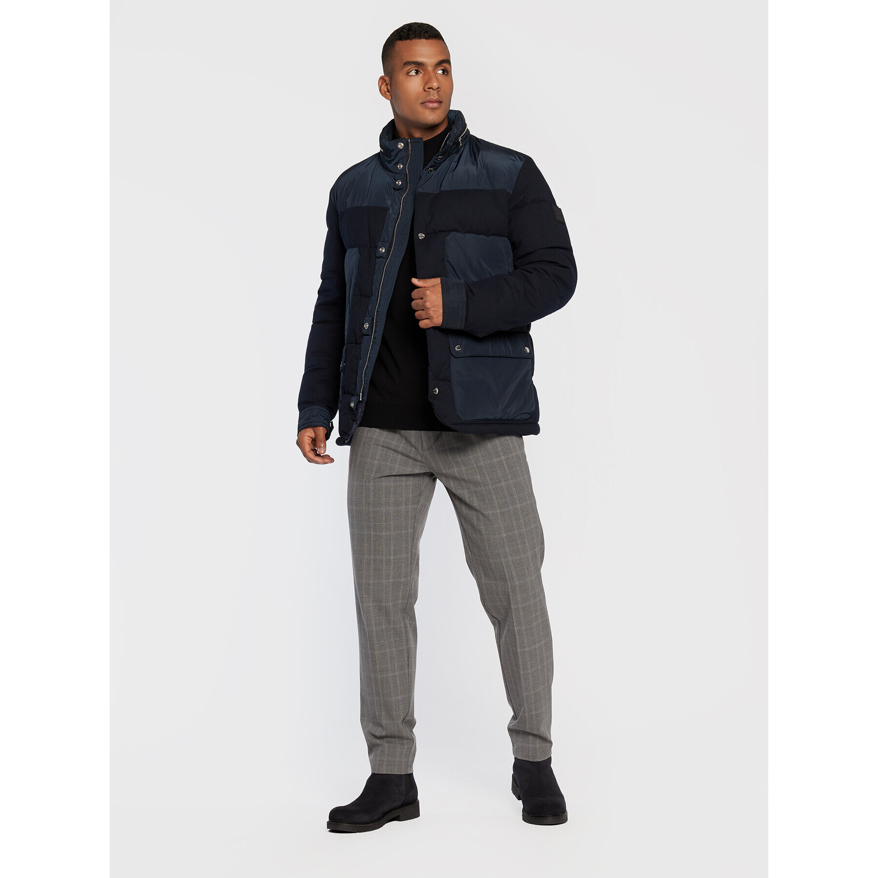 Boss Пухено яке Callahn 50473129 Тъмносин Regular Fit - Pepit.bg