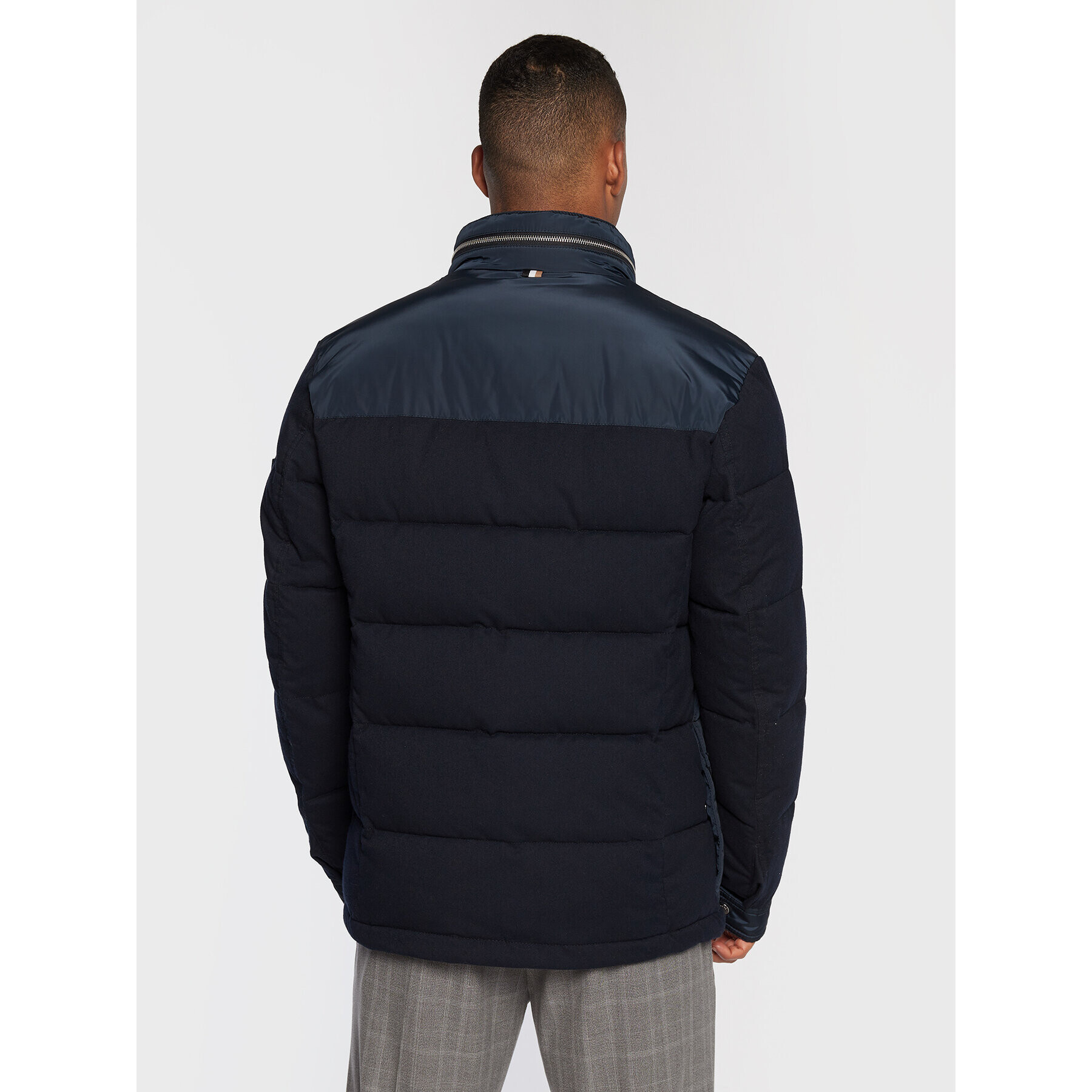Boss Пухено яке Callahn 50473129 Тъмносин Regular Fit - Pepit.bg