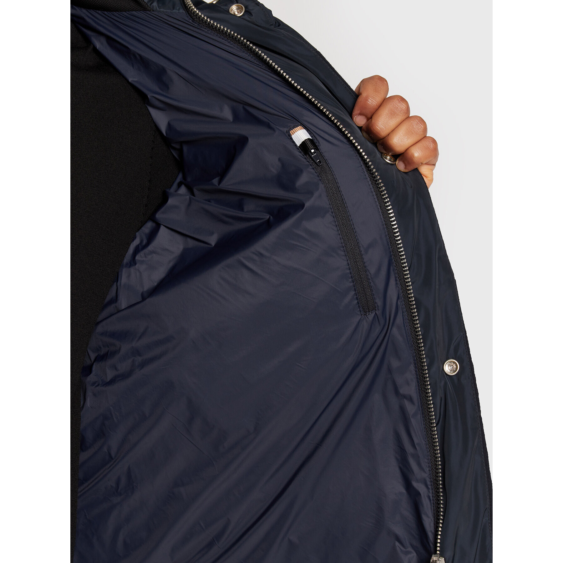 Boss Пухено яке Callahn 50473129 Тъмносин Regular Fit - Pepit.bg
