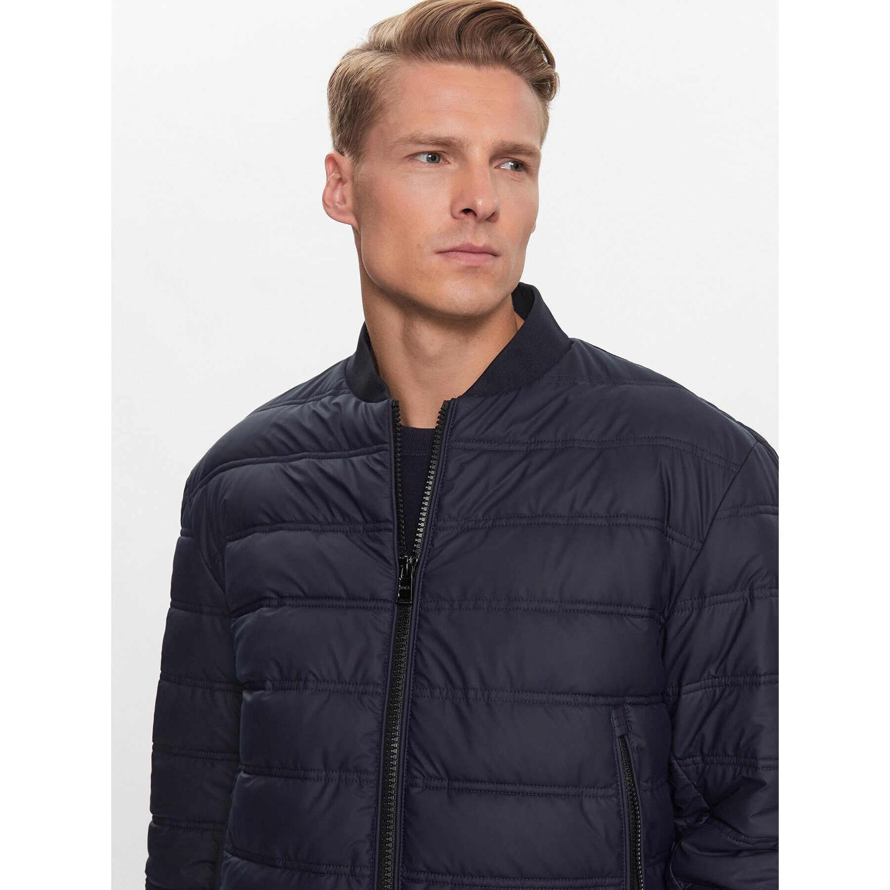 Boss Пухено яке Caradoc 50493693 Тъмносин Regular Fit - Pepit.bg