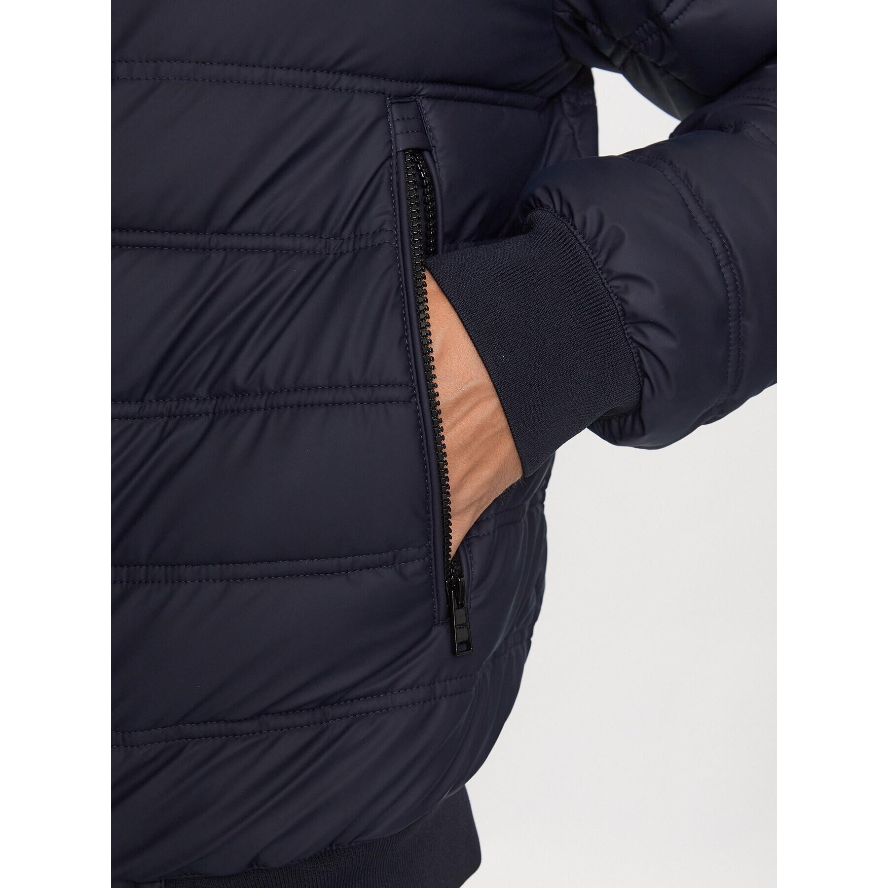Boss Пухено яке Caradoc 50493693 Тъмносин Regular Fit - Pepit.bg