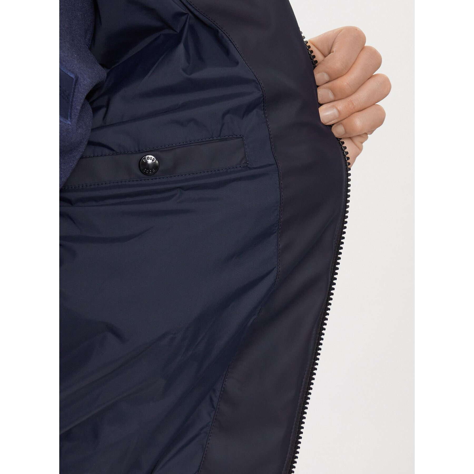 Boss Пухено яке Caradoc 50493693 Тъмносин Regular Fit - Pepit.bg