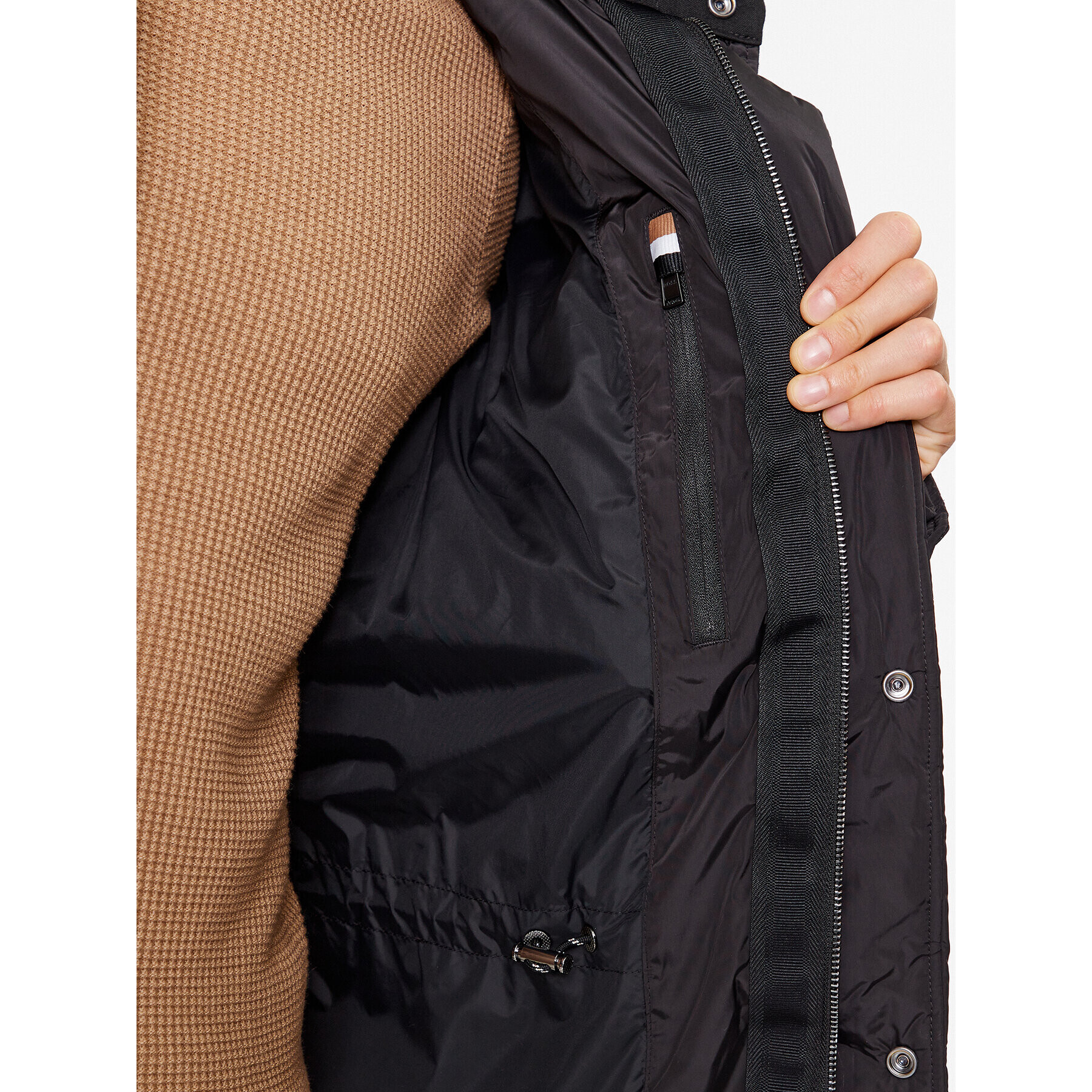 Boss Пухено яке Celinto 50497841 Черен Regular Fit - Pepit.bg