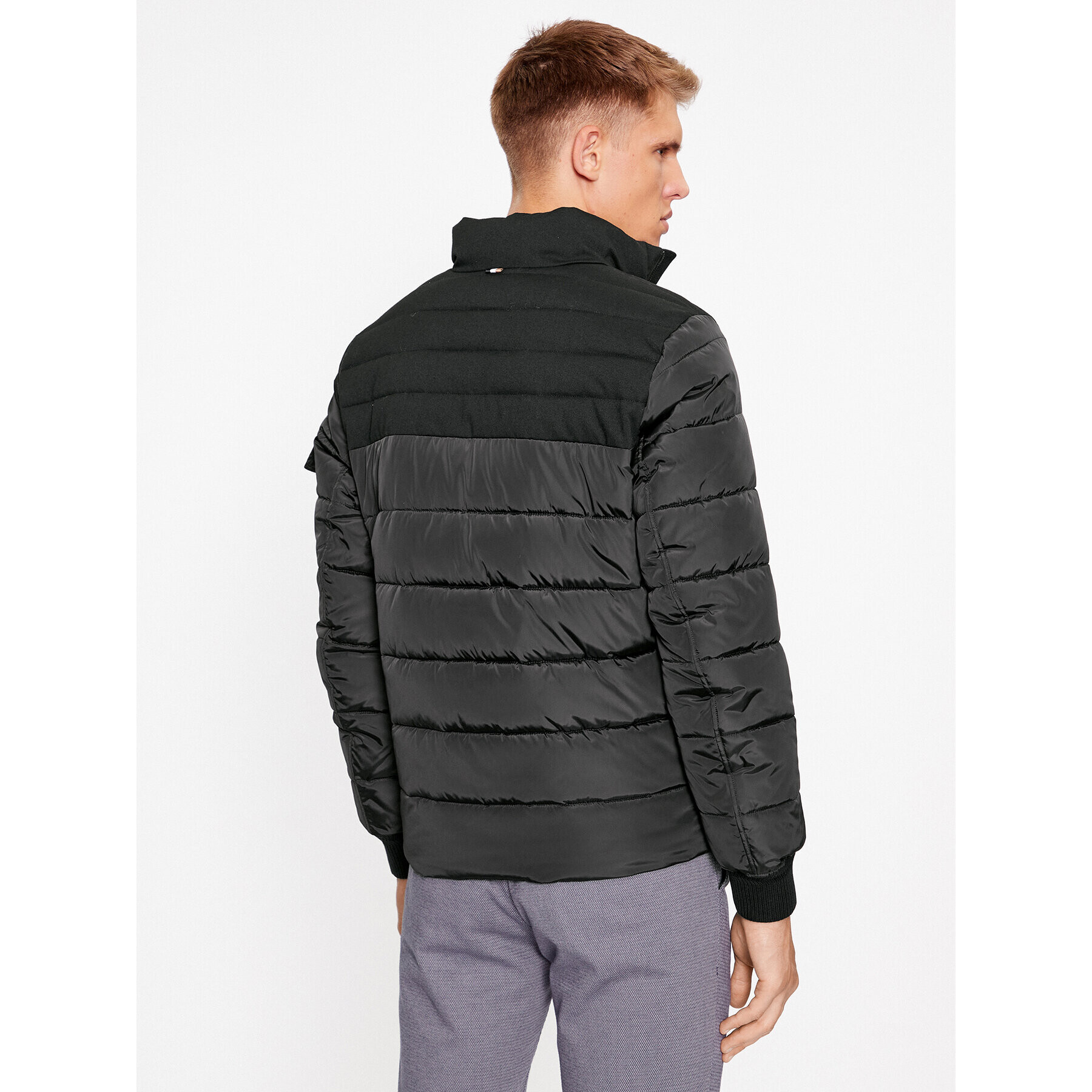 Boss Пухено яке Cerulio 50499796 Черен Regular Fit - Pepit.bg