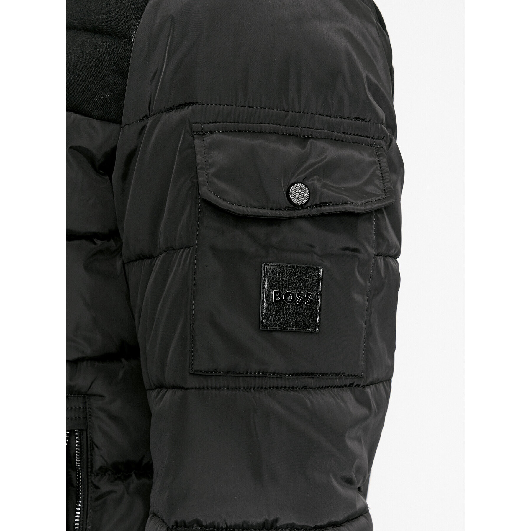 Boss Пухено яке Cerulio 50499796 Черен Regular Fit - Pepit.bg