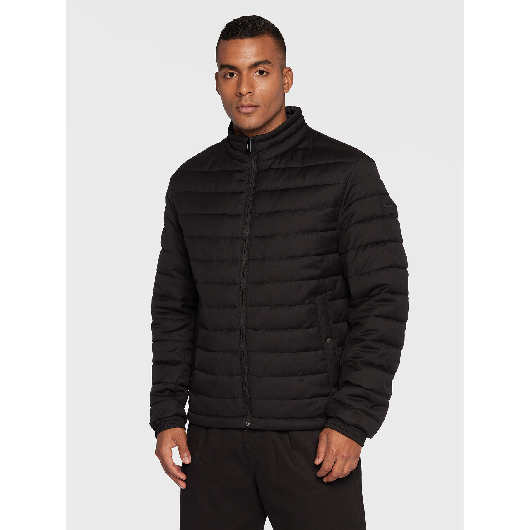 Boss Пухено яке Chorus 50479640 Черен Regular Fit - Pepit.bg