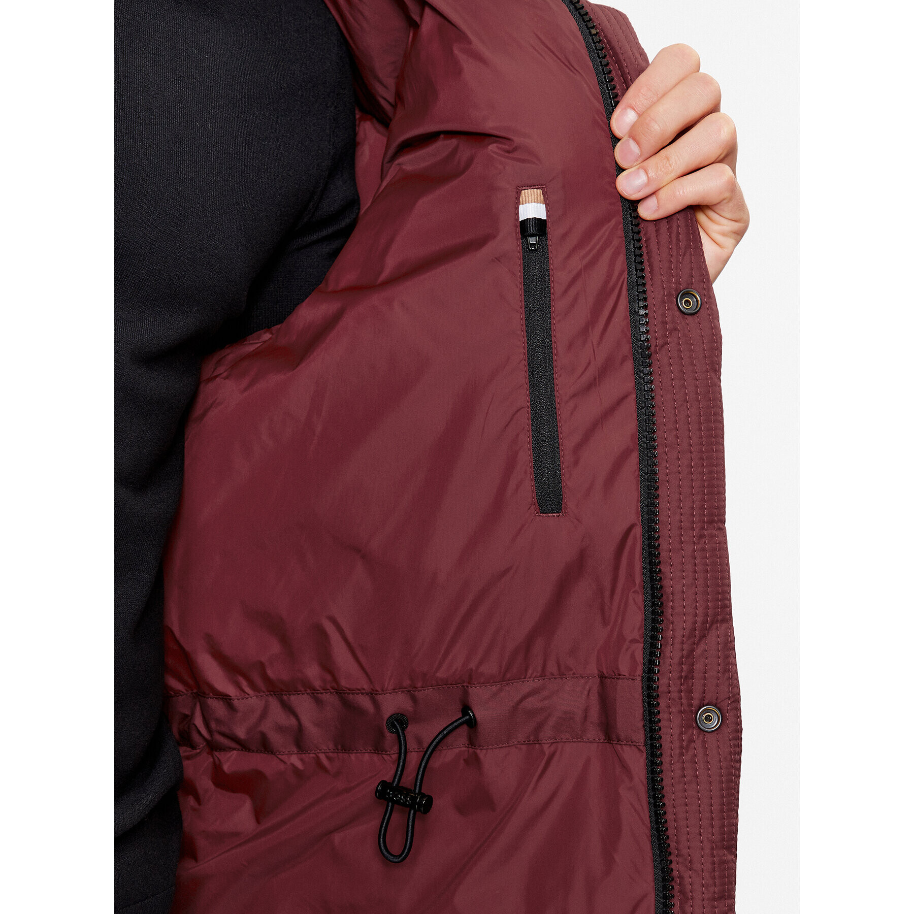 Boss Пухено яке Condolo 50498000 Червен Regular Fit - Pepit.bg