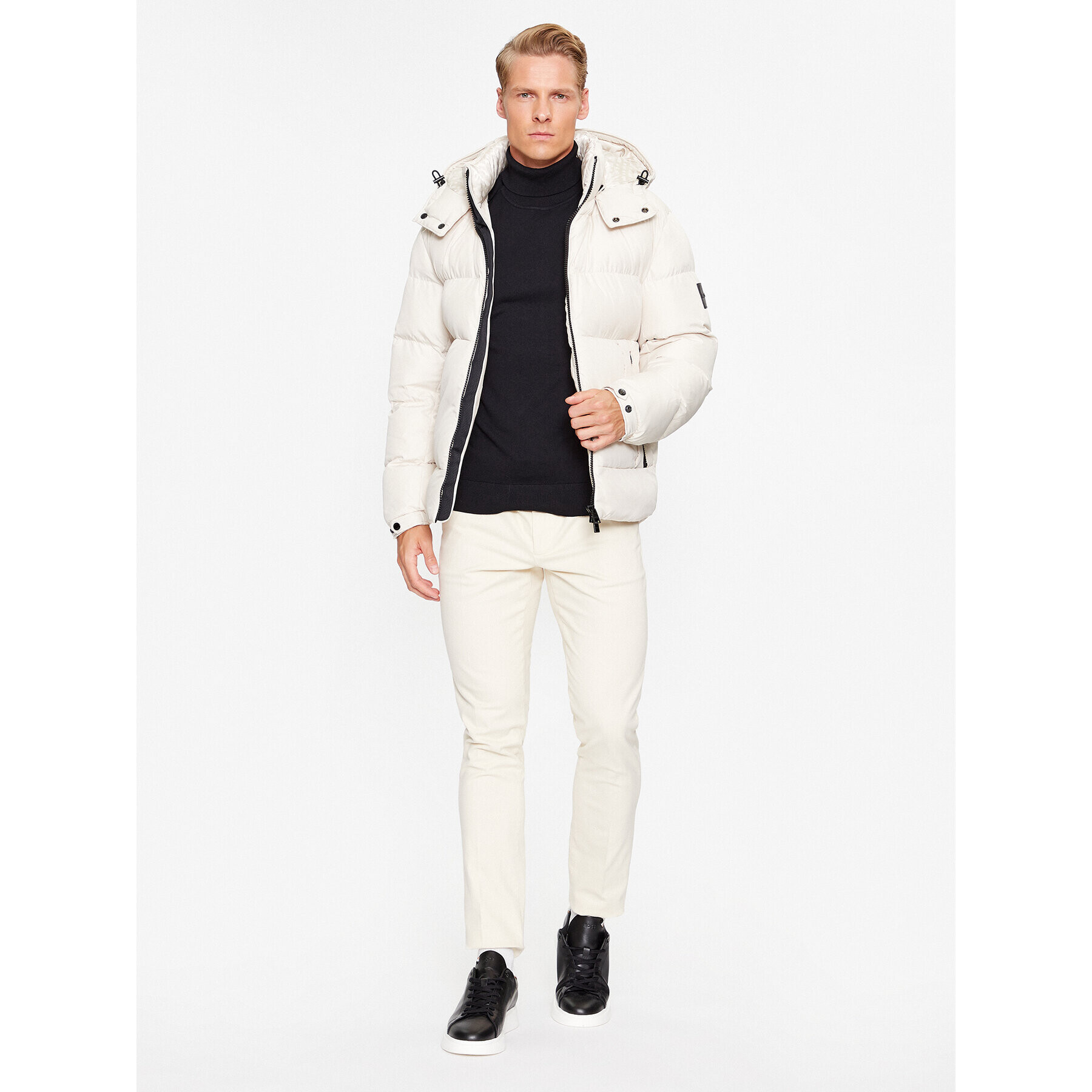 Boss Пухено яке Corbinian 50497836 Екрю Regular Fit - Pepit.bg