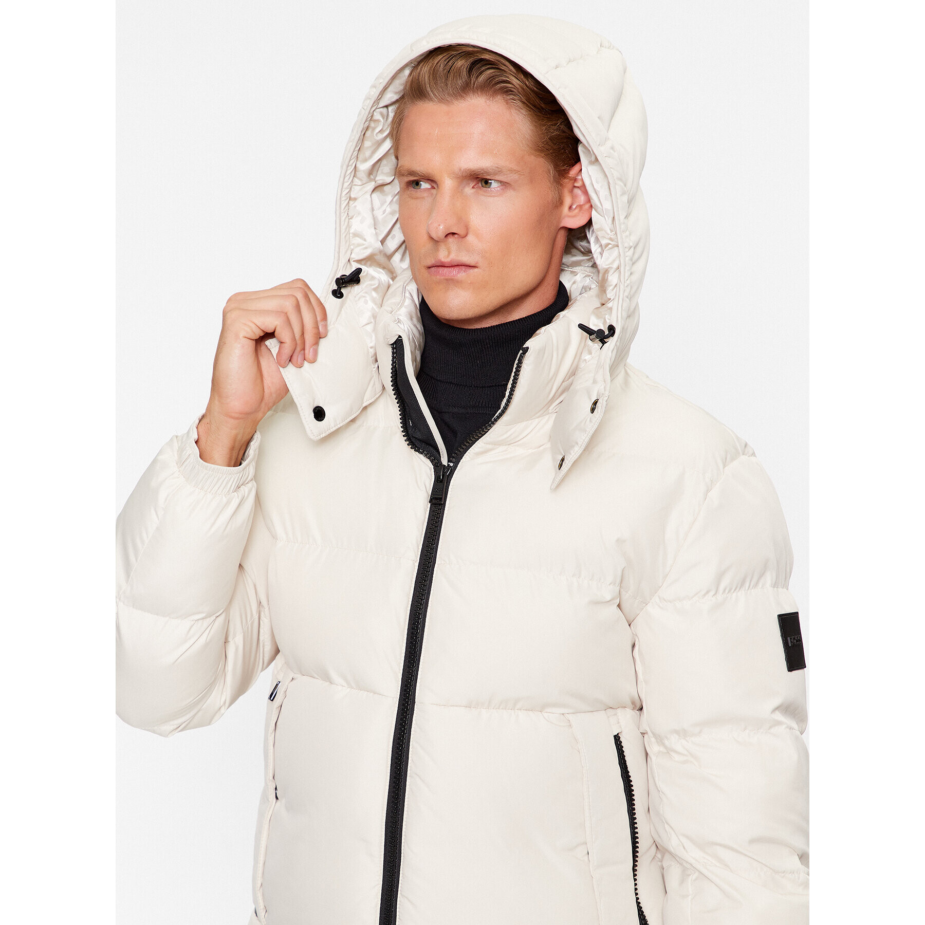 Boss Пухено яке Corbinian 50497836 Екрю Regular Fit - Pepit.bg