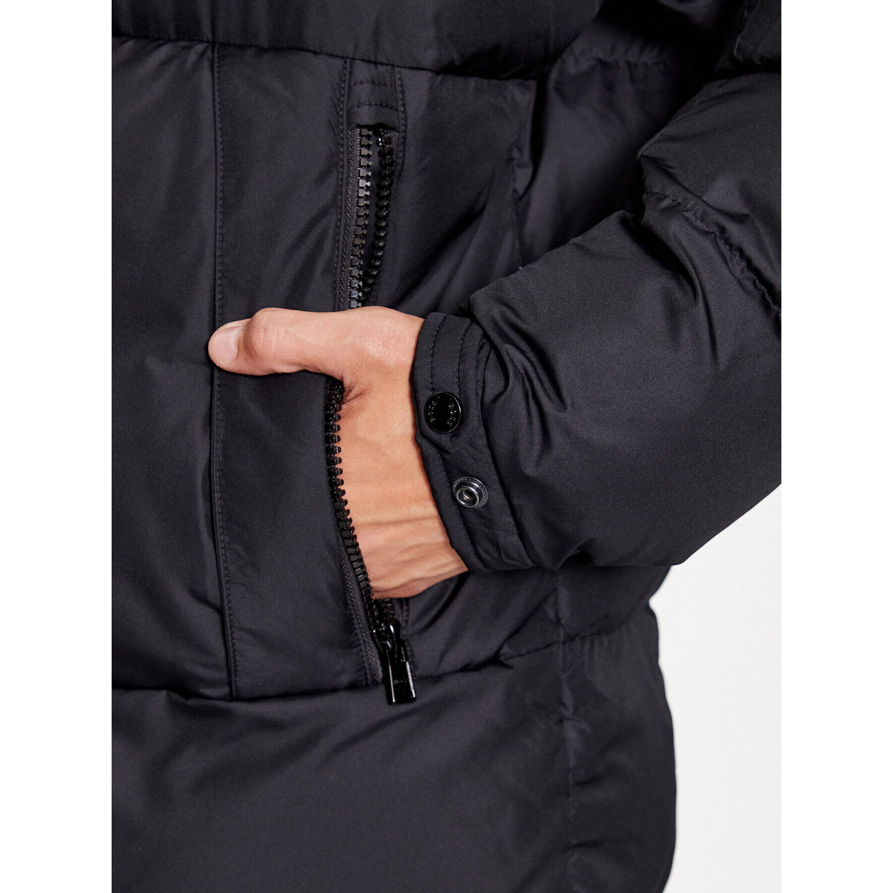 Boss Пухено яке Corbinian 50497836 Черен Regular Fit - Pepit.bg