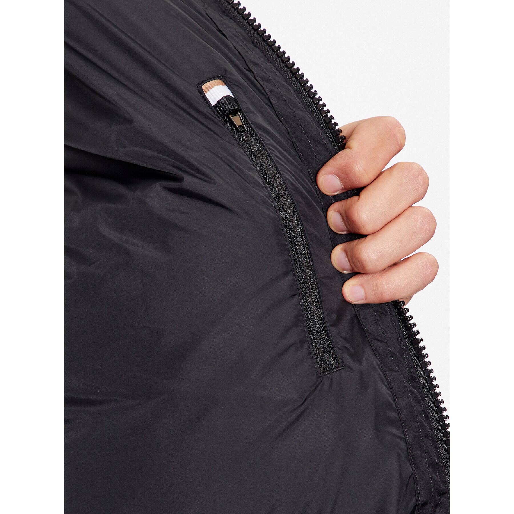 Boss Пухено яке Corbinian 50497836 Черен Regular Fit - Pepit.bg