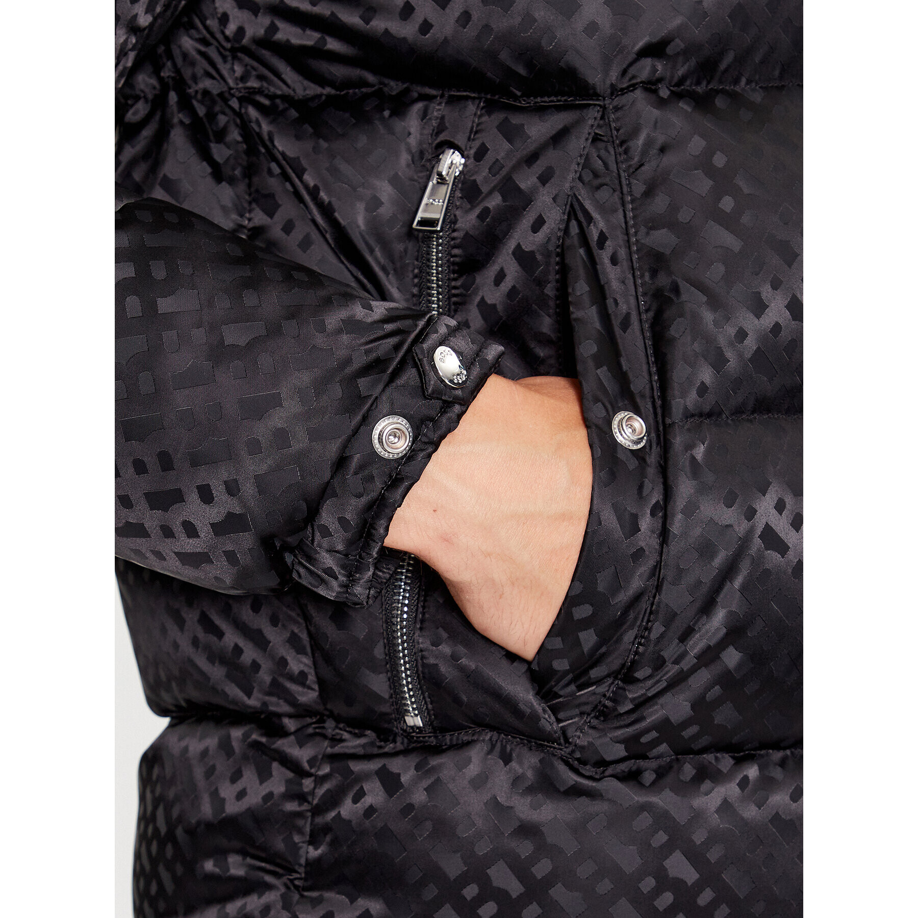 Boss Пухено яке Corbinian1 50499813 Черен Regular Fit - Pepit.bg