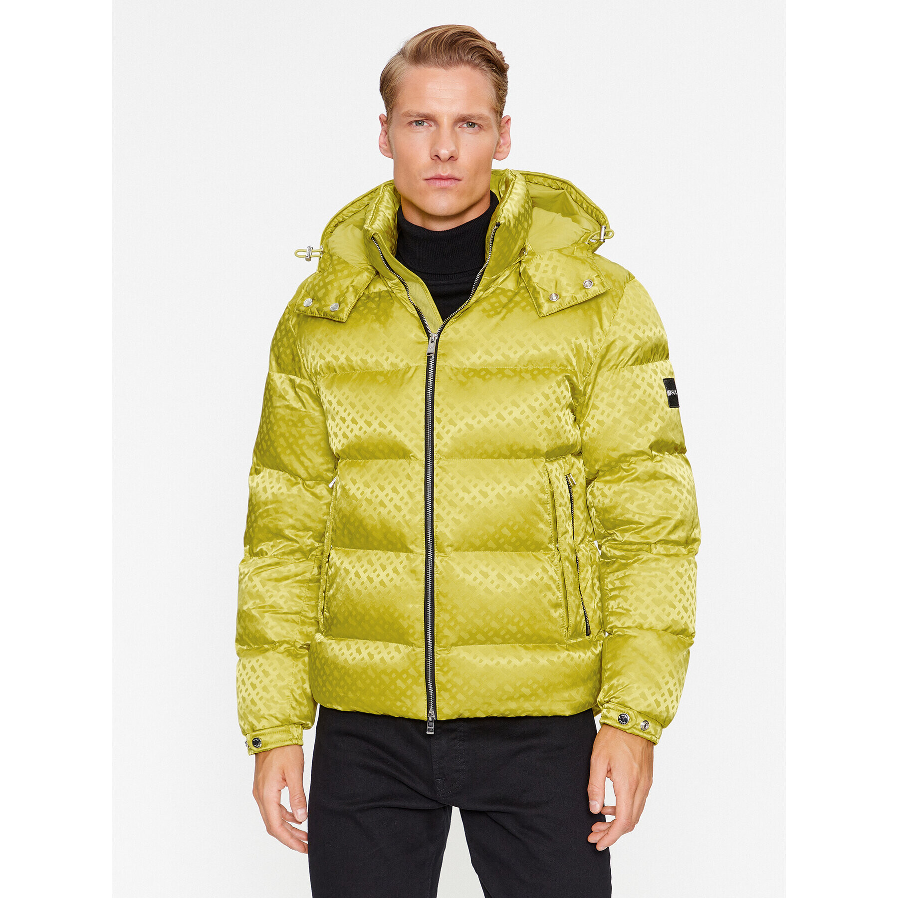 Boss Пухено яке Corbinian1 50499813 Зелен Regular Fit - Pepit.bg