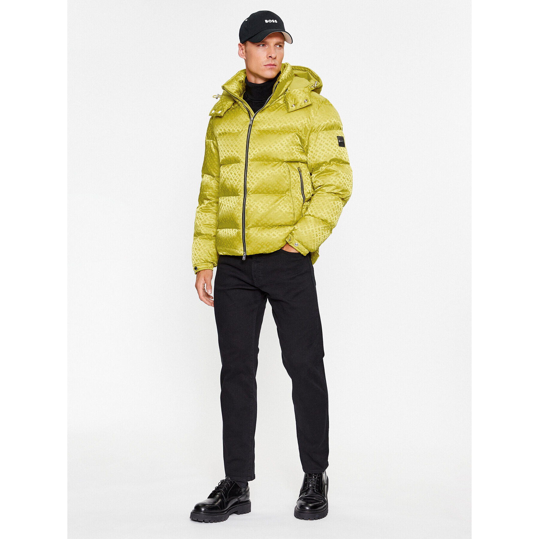 Boss Пухено яке Corbinian1 50499813 Зелен Regular Fit - Pepit.bg